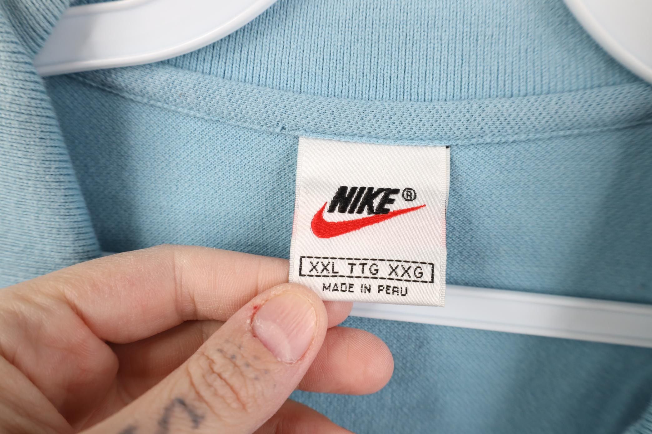 Nike Vintage 90s Nike Monochrome Knit Golf Polo Shirt Light Blue Size US XXL / EU 58 / 5 - 7 Thumbnail