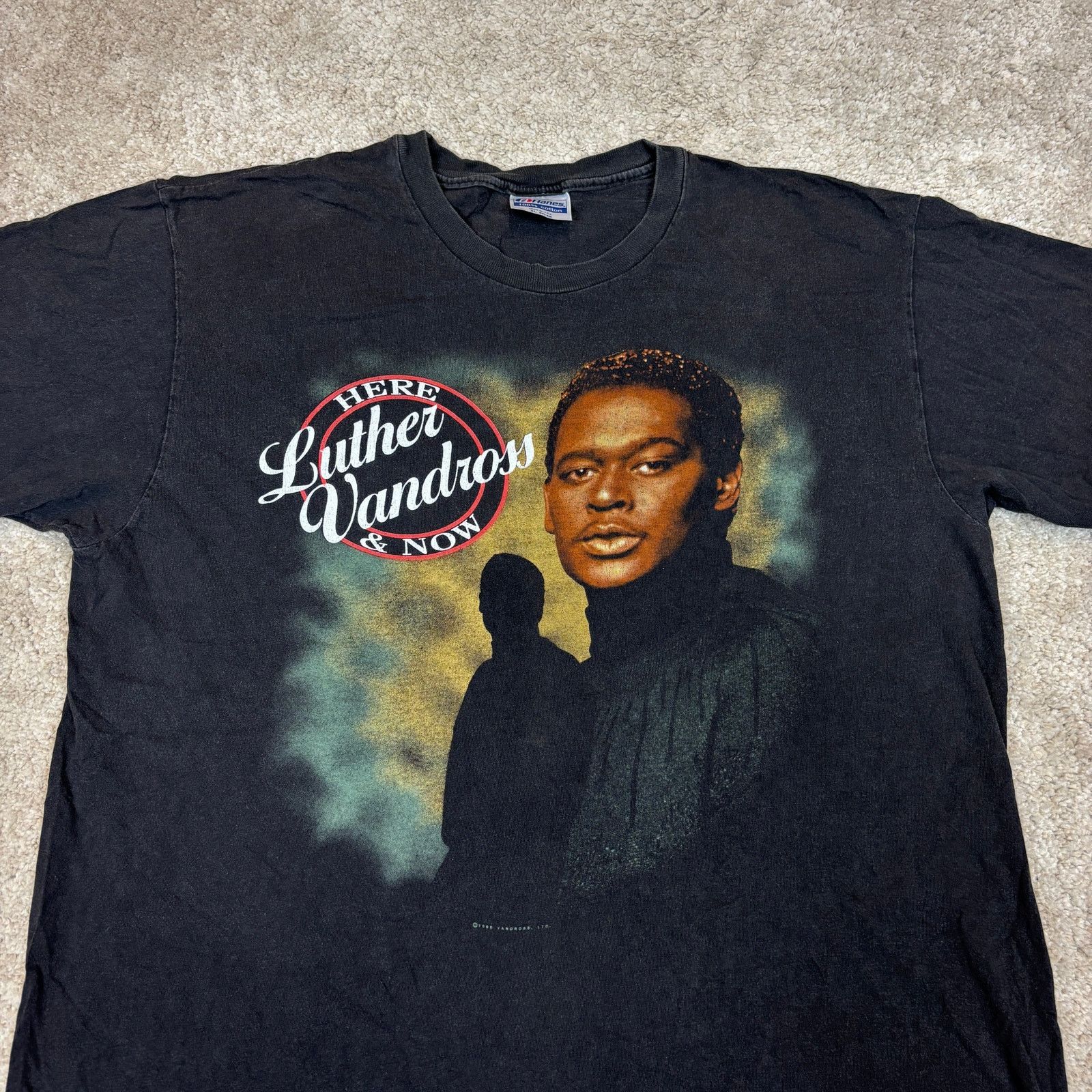 Band Tees × Hanes × Vintage VTG Luther Vandross Here & Now 1990 World Tour Shirt Mens XL Size US XL / EU 56 / 4 - 2 Thumbnail