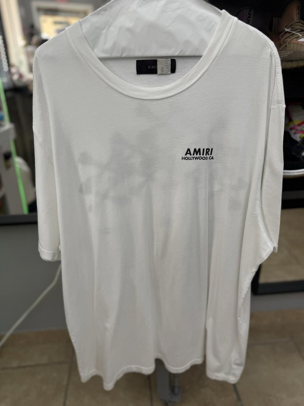 Size XXL - Amiri Tee White Shirt Logo 100% Authentic