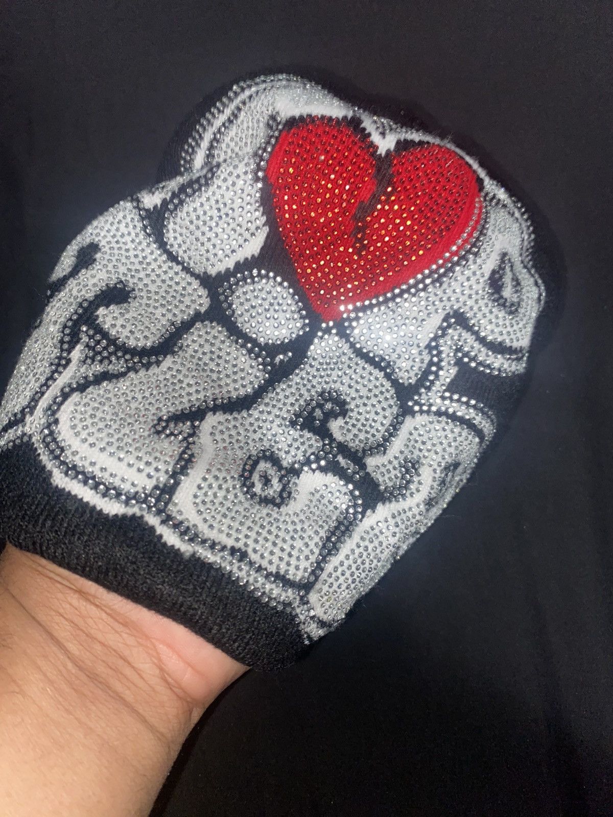 Nike Y2K Style TOP TIER Rhinestone Beanie Size ONE SIZE - 1 Thumbnail