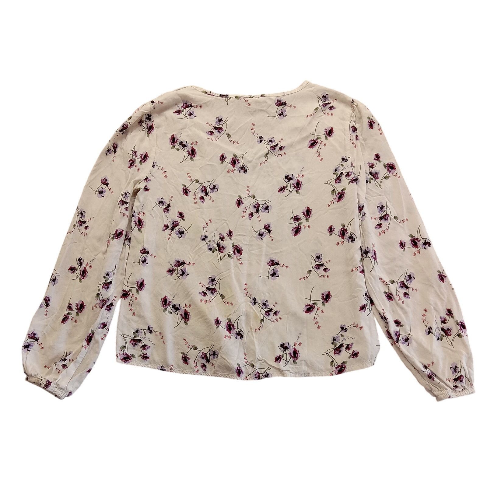 & Other Stories Candie's Blouse S Women's Long Sleeve Floral White Rayon Size S / US 4 / IT 40 - 2 Thumbnail