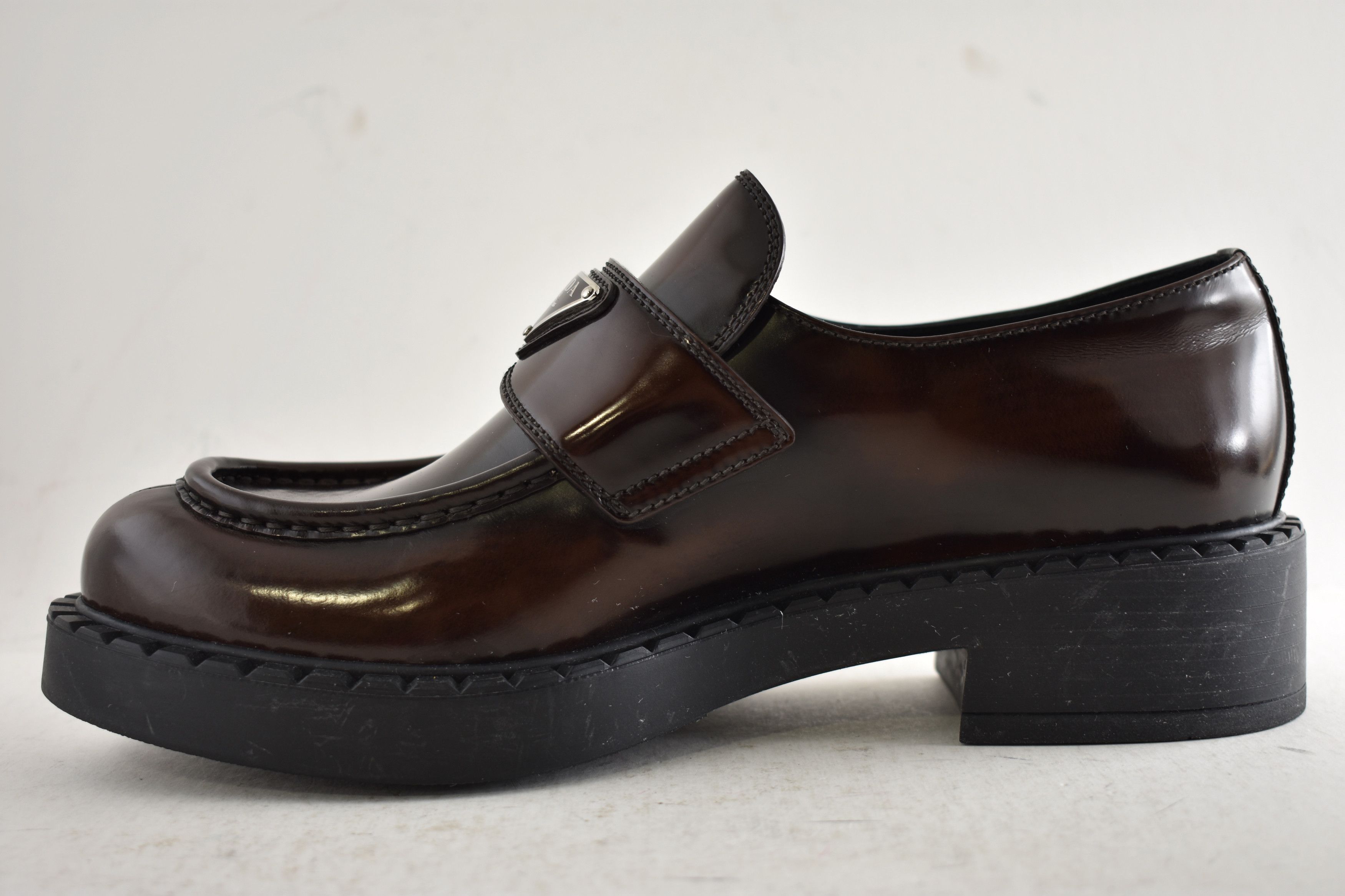Prada Prada Triangle Logo Black Platform Loafer Slip On Flat 41.5 Size US 11.5 / IT 41.5 - 12 Thumbnail