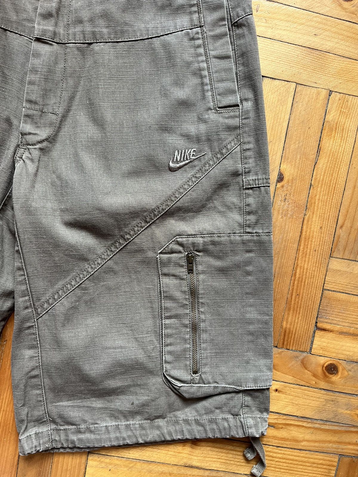 Nike × Vintage Vintage Nike Streetwear Cargo Denim Shorts Y2K Size US 30 / EU 46 - 2 Thumbnail