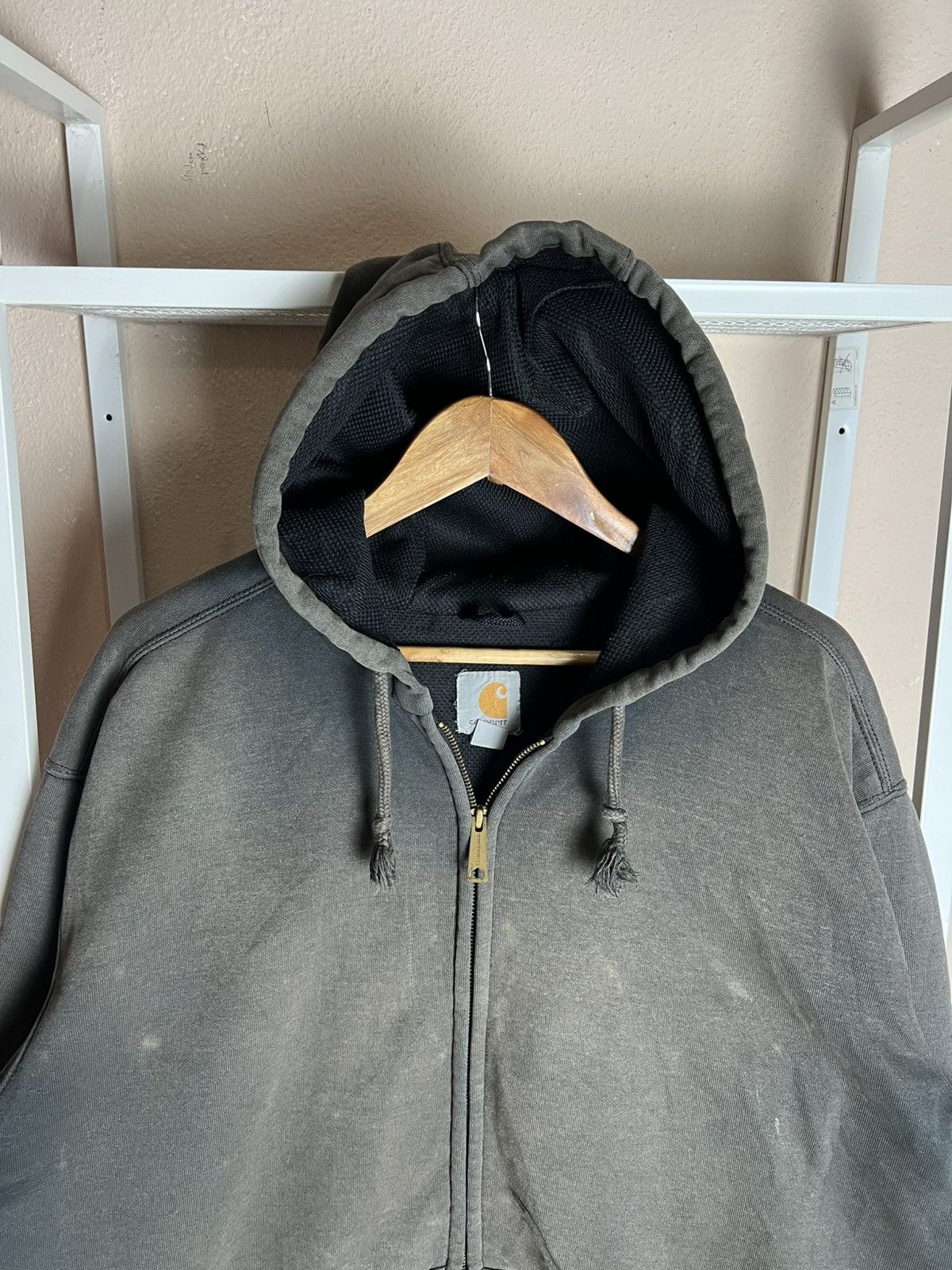 Carhartt Carhatt Rain Defender Hoodie Thrash Style Faded Distress Size US XL / EU 56 / 4 - 2 Thumbnail