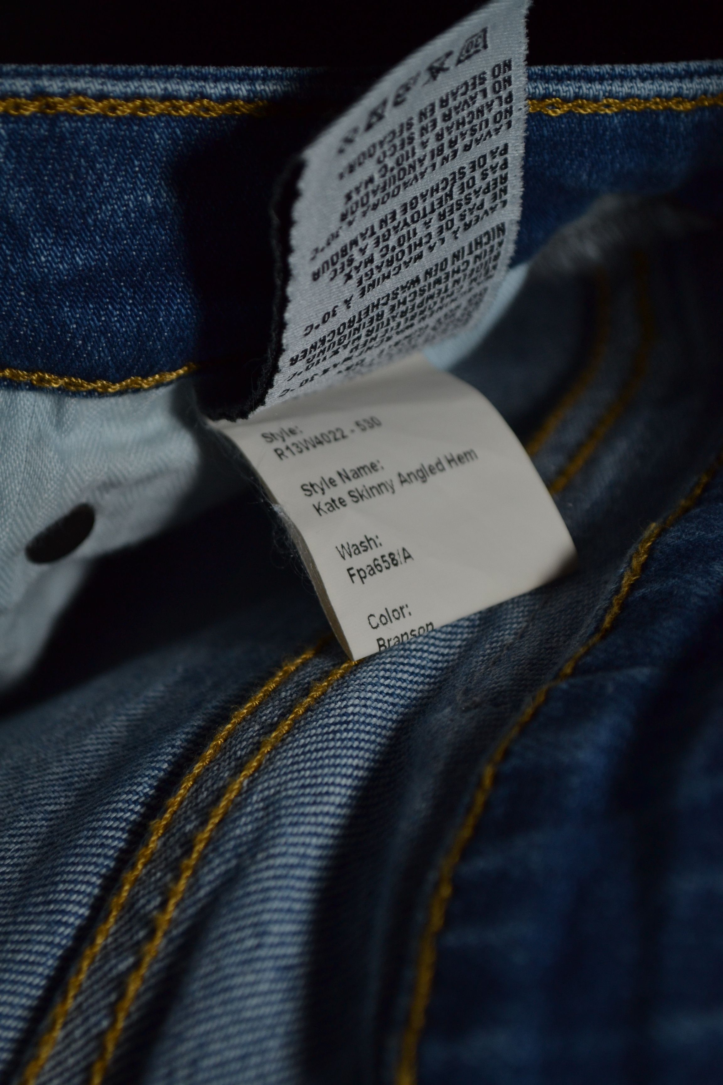 R13 R13 25 Kate Skinny With Angled Hem Size 25" / US 0 / IT 36 - 16 Thumbnail