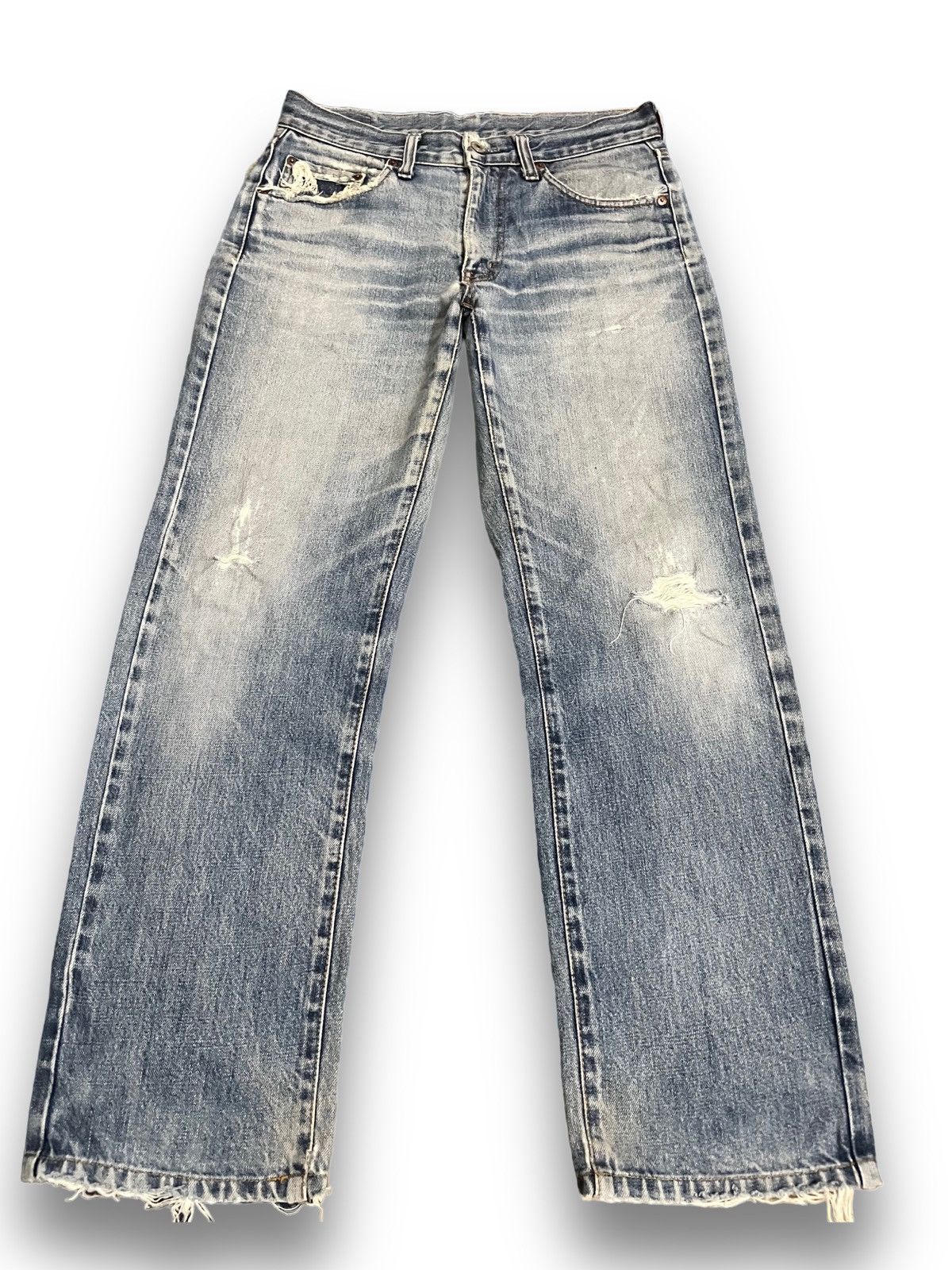 image of Cox Uk x Vintage Japanese Cox Distressed Denim in Blue, Men's (Size 32)