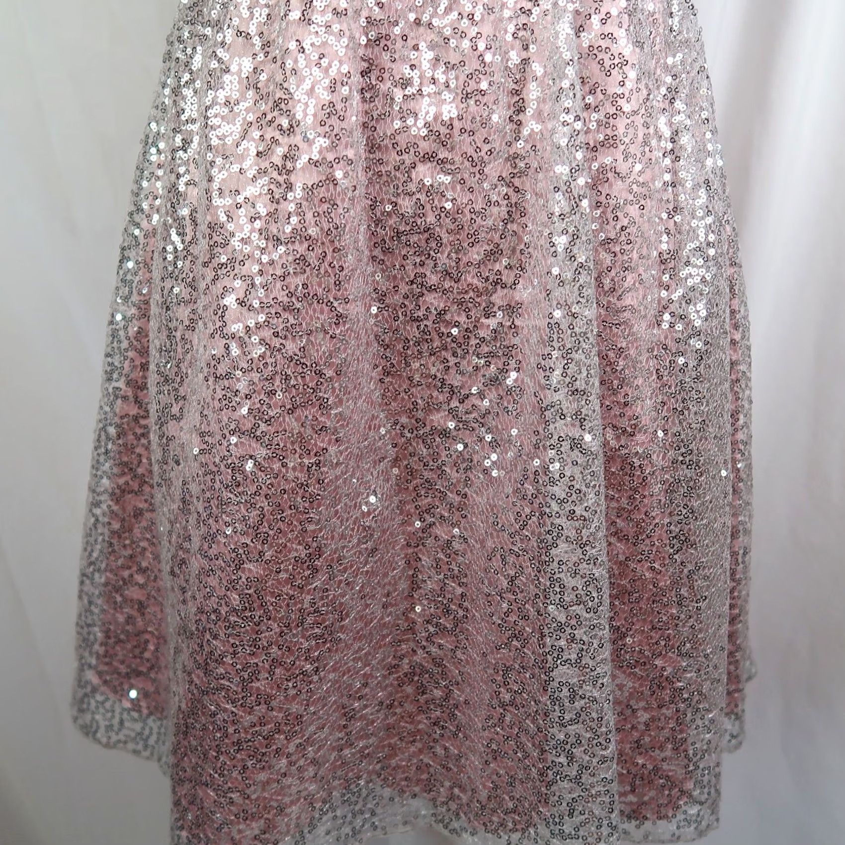 Vintage VINTAGE City Triangles Y2K Mini Dress 7 Black Pink Sequin Top Skirt Women Size M / US 6-8 / IT 42-44 - 6 Thumbnail