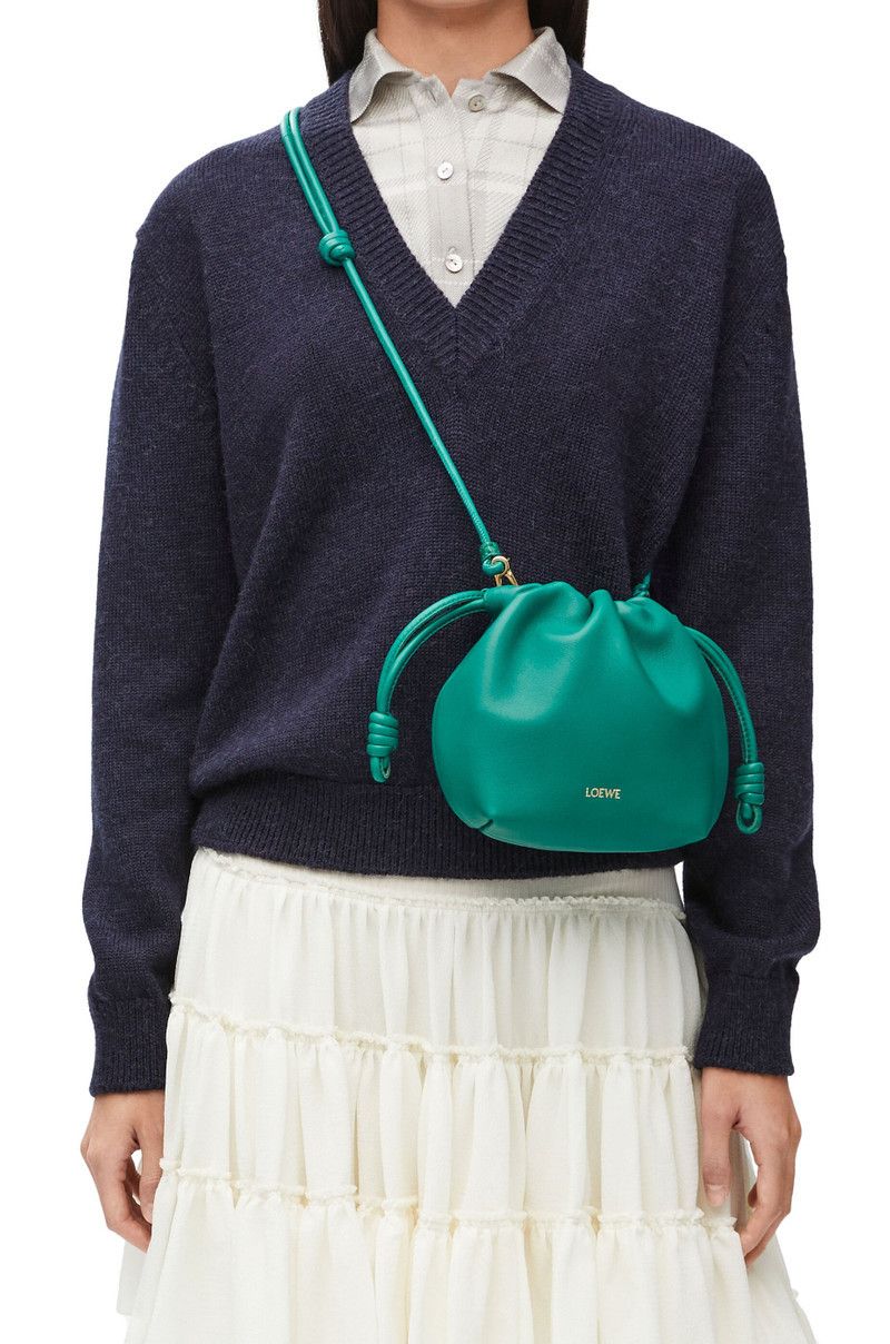 Loewe o1in1g0426 Size: OS/ Mini Flamenco Purse Bag Emerald Green Size ONE SIZE - 3 Thumbnail
