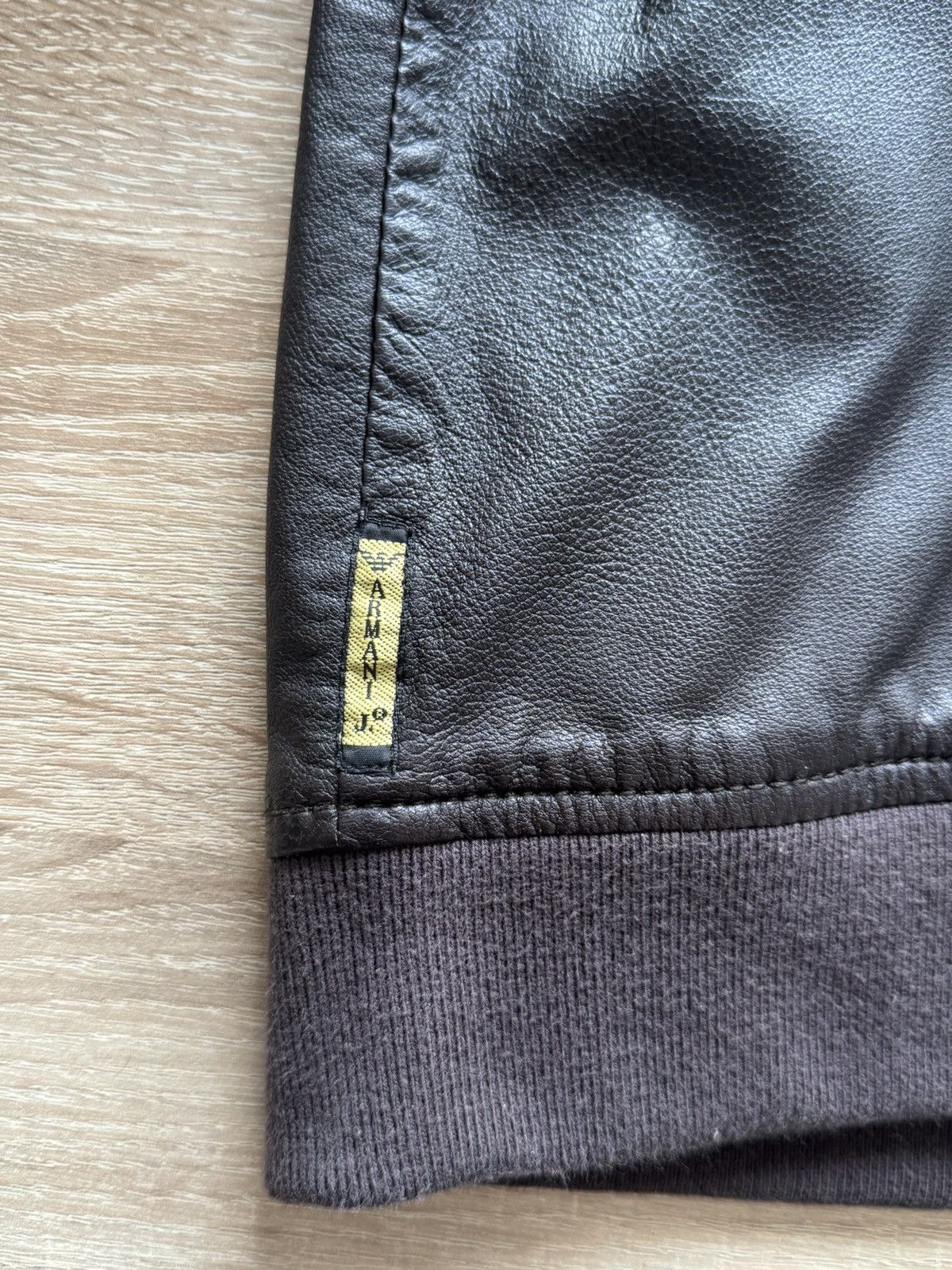 Other Armani Jeans Leather Blouson Jacket 100% Sheep Leather Zip Size US M / EU 48-50 / 2 - 18 Thumbnail