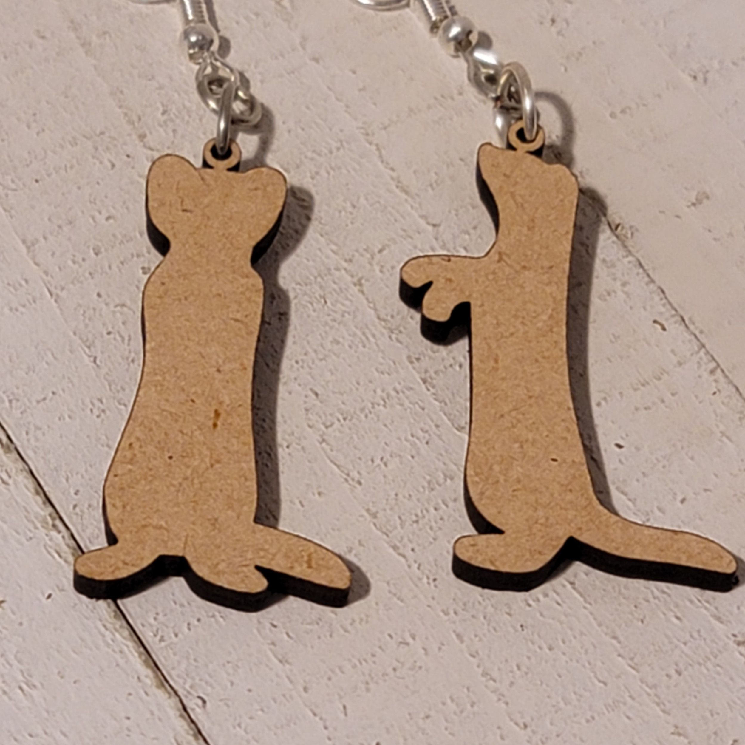 Handmade Cute Dangle Ferret Earrings Size ONE SIZE - 4 Thumbnail