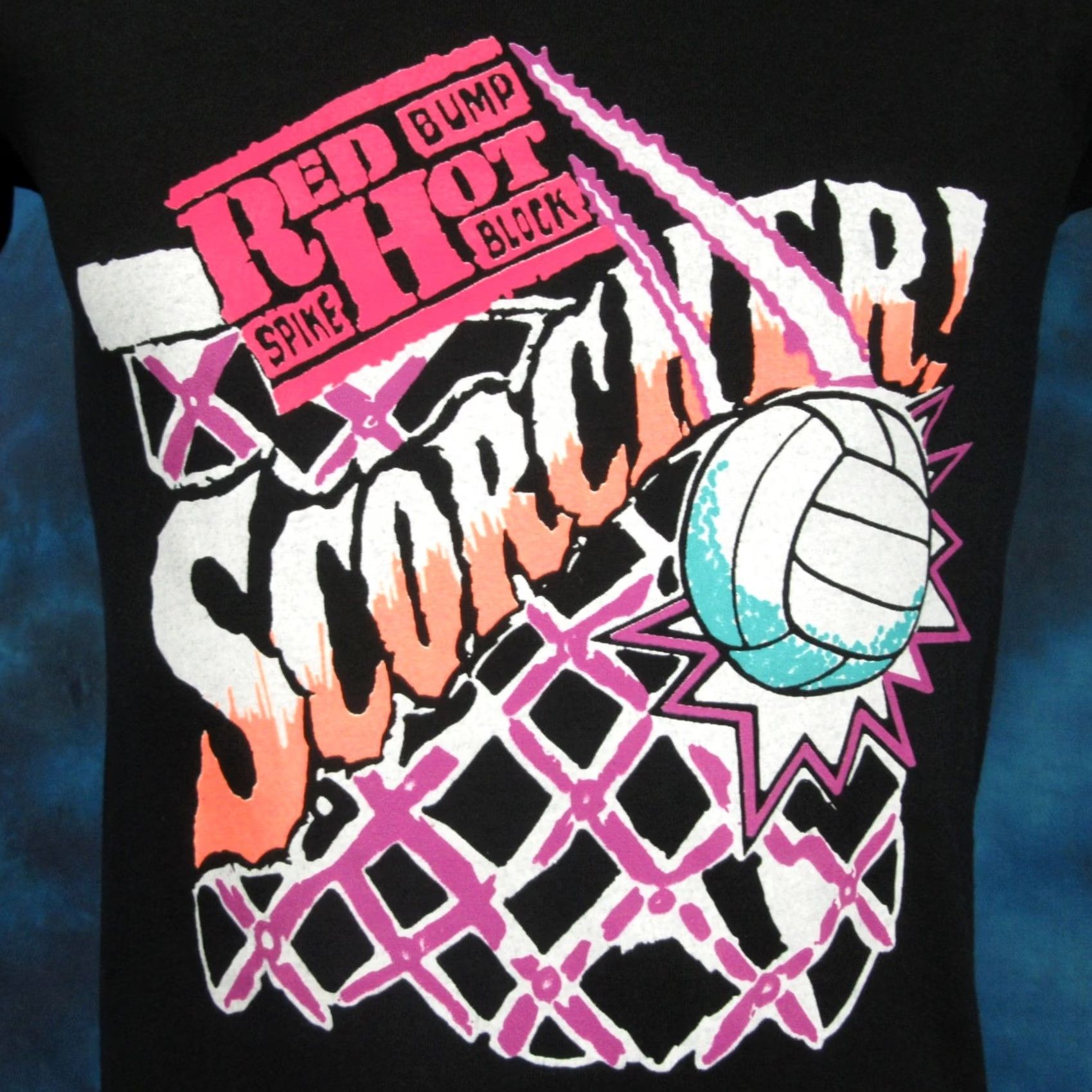 Vintage VINTAGE RED HOT SCORCHER BEACH VOLLEYBALL Shirt XXS 80s 90s Mens Size US XS / EU 42 / 0 - 2 Thumbnail