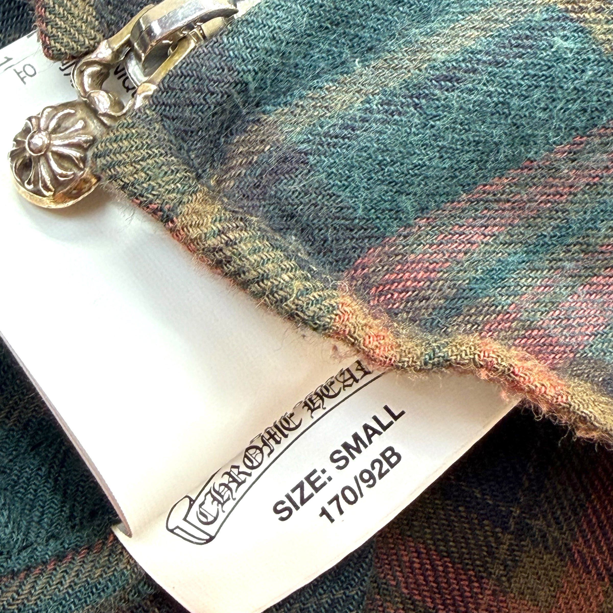 Chrome Hearts Chrome Hearts Green/Red Plaid Zip Up Shirt Small Size US S / EU 44-46 / 1 - 5 Thumbnail