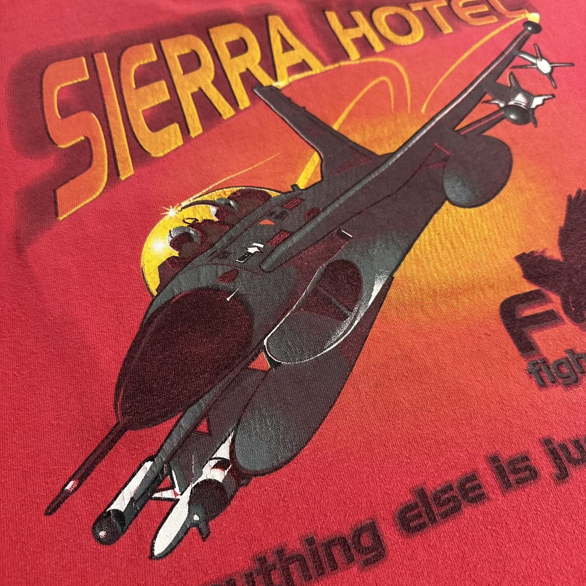 Vintage Vintage Alpha Strike Sierra Hotel Fighting Falcon Pocket Tee Size US XXL / EU 58 / 5 - 9 Thumbnail