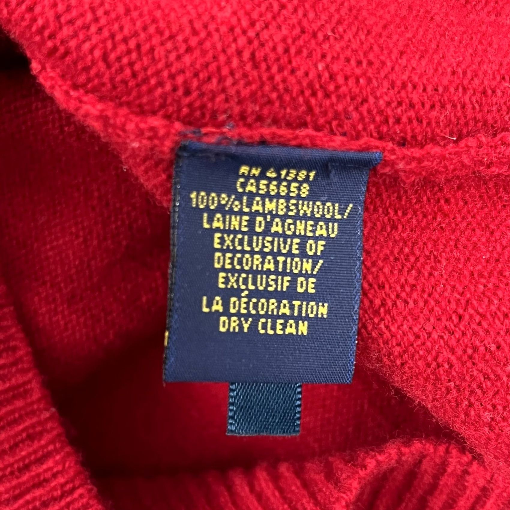 Polo Ralph Lauren Polo Ralph Lauren Sweater Mens L Red Wool Lambs Yarn Crewneck Jumper Preppy Pony Size US L / EU 52-54 / 3 - 4 Thumbnail