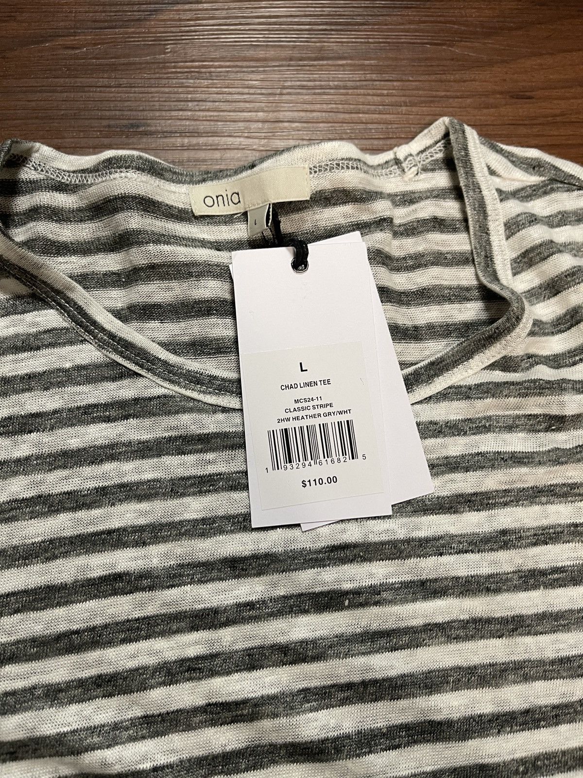 Onia NWT Onia Chad Striped Linen Shirt size Large Size US L / EU 52-54 / 3 - 5 Thumbnail