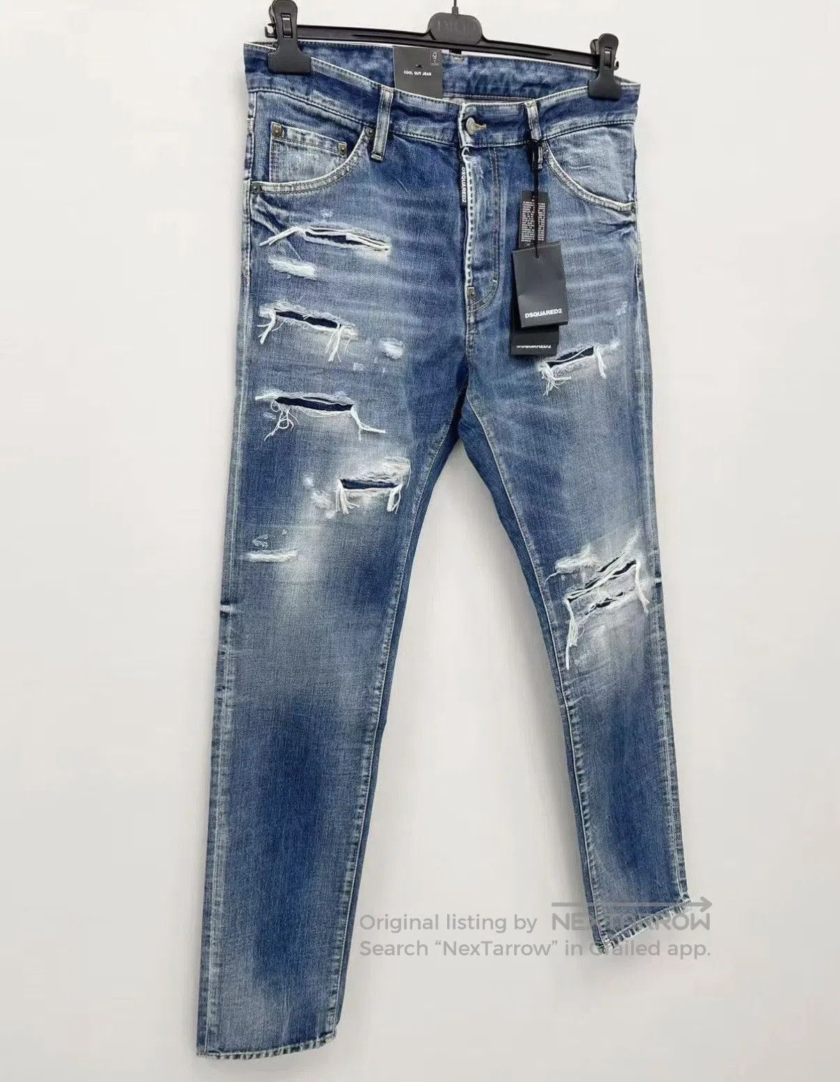 Dsquared2 Blue Distressed Denim Jeans Size 30. Size US 30 / EU 46 - 2 Thumbnail