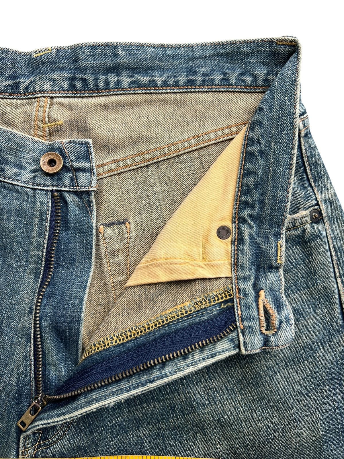 Edwin Vintage Edwin 505 Distressed Mudwash Selvedge Denim 32x30 Size US 32 / EU 48 - 10 Thumbnail