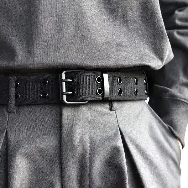 Other Double Row Needle Buckle Woven Belt Size ONE SIZE - 4 Thumbnail