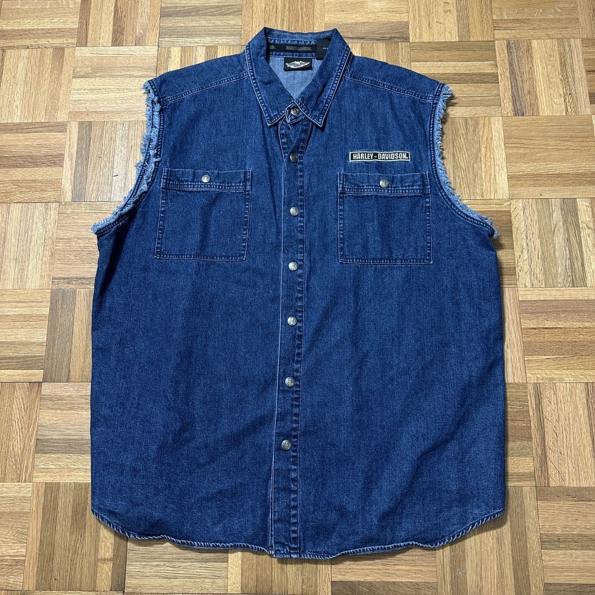Harley Davidson Vintage Harley Davidson denim vest Size US XXL / EU 58 / 5 - 2 Thumbnail