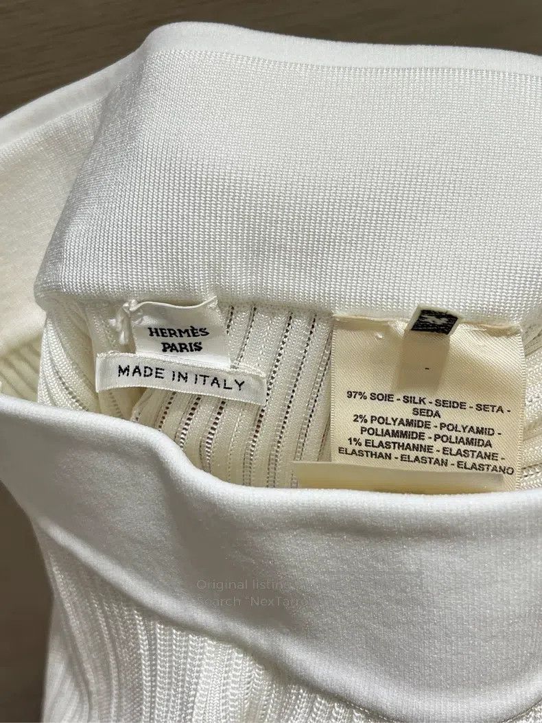Hermes Hermes White Ruffled Set Without Belt Top and Pants Size XXS / US 00 / IT 34 - 8 Thumbnail