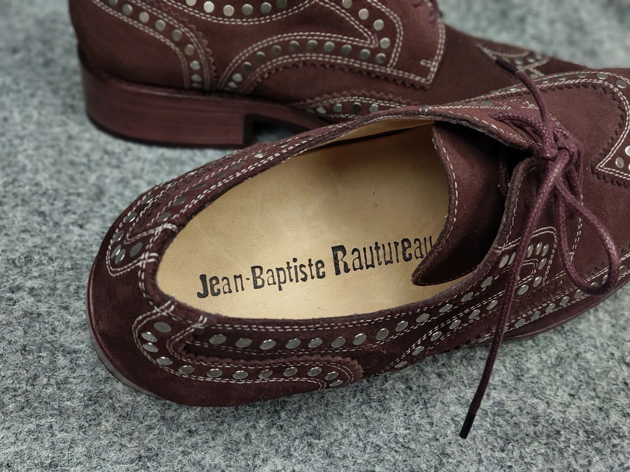 Jean Baptiste Rautureau Rare Jean Baptiste Rautureau suede leather Brogues Shoes Size US 7 / EU 40 - 20 Thumbnail