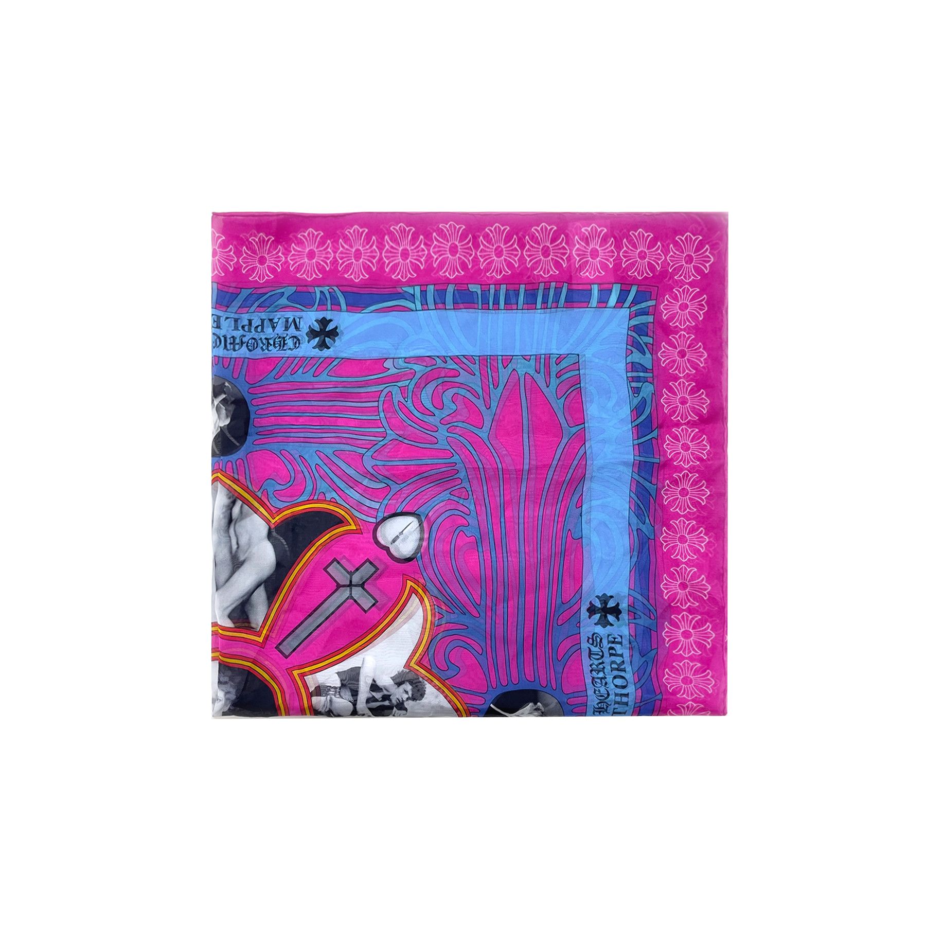 Chrome Hearts Chrome Hearts Mapplethorpe Print Pink Silk Scarf Size ONE SIZE - 3 Thumbnail