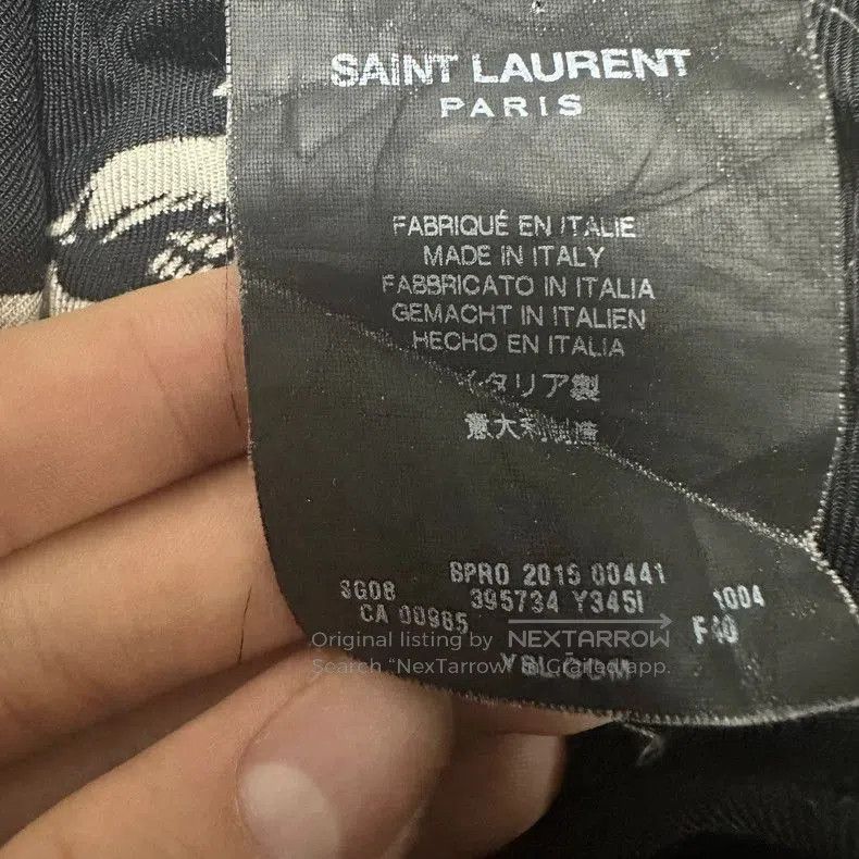 Saint Laurent Paris Saint Laurent Skull Print Silk Shirt Size US L / EU 52-54 / 3 - 5 Thumbnail