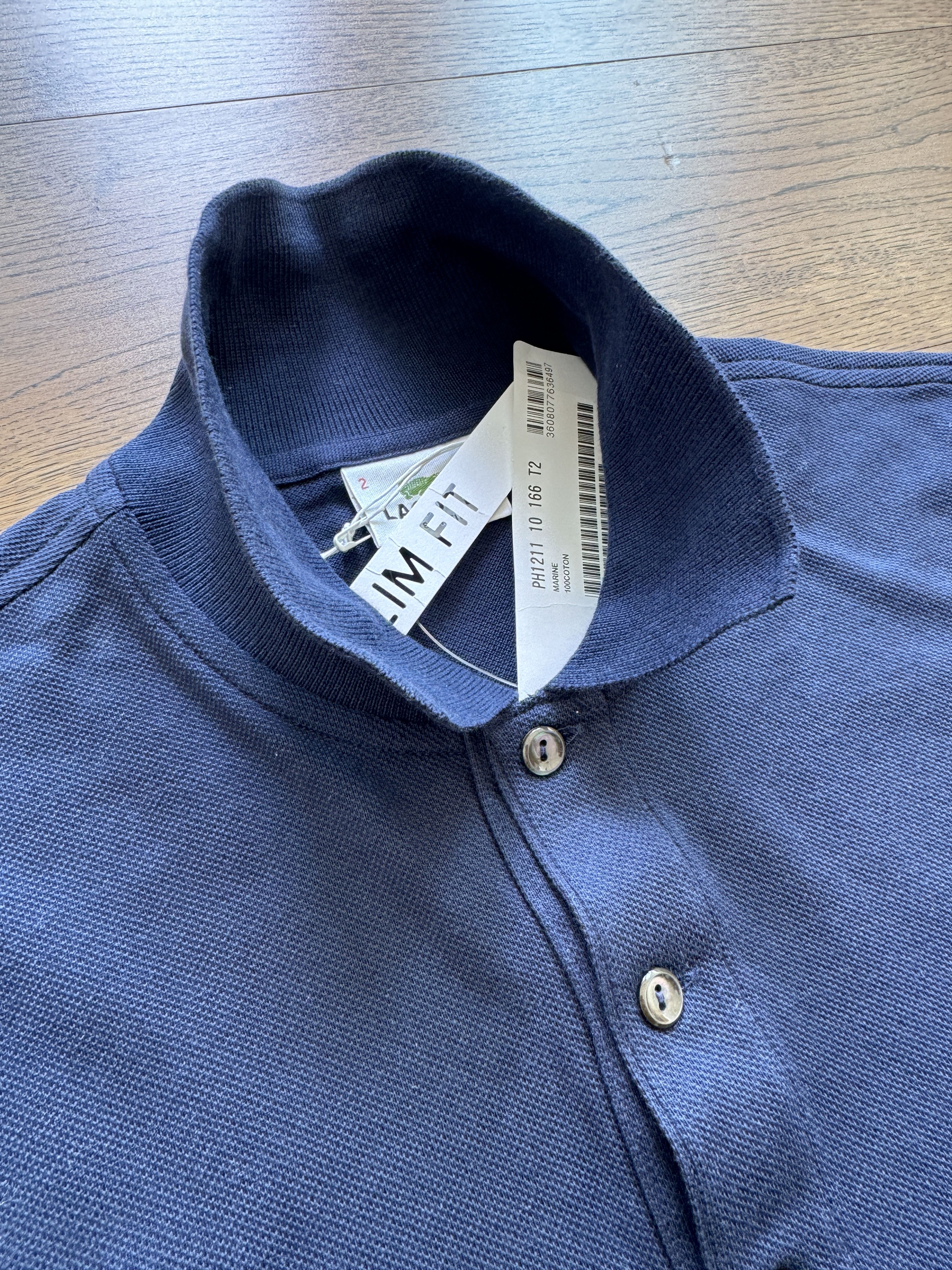 Lacoste Locaste France Mens Devanlay Navy Cotton Pique Polo Shirt Size US S / EU 44-46 / 1 - 5 Thumbnail