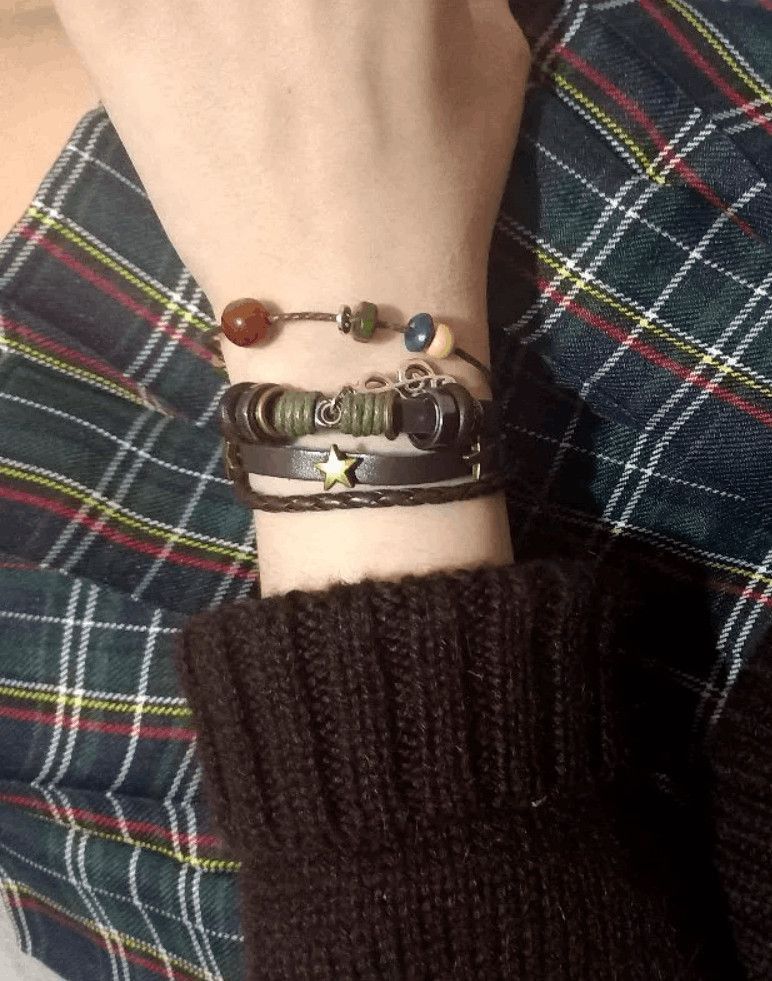 Other Homemade Vintage Style Brown Leather Bracelet Size ONE SIZE - 4 Thumbnail