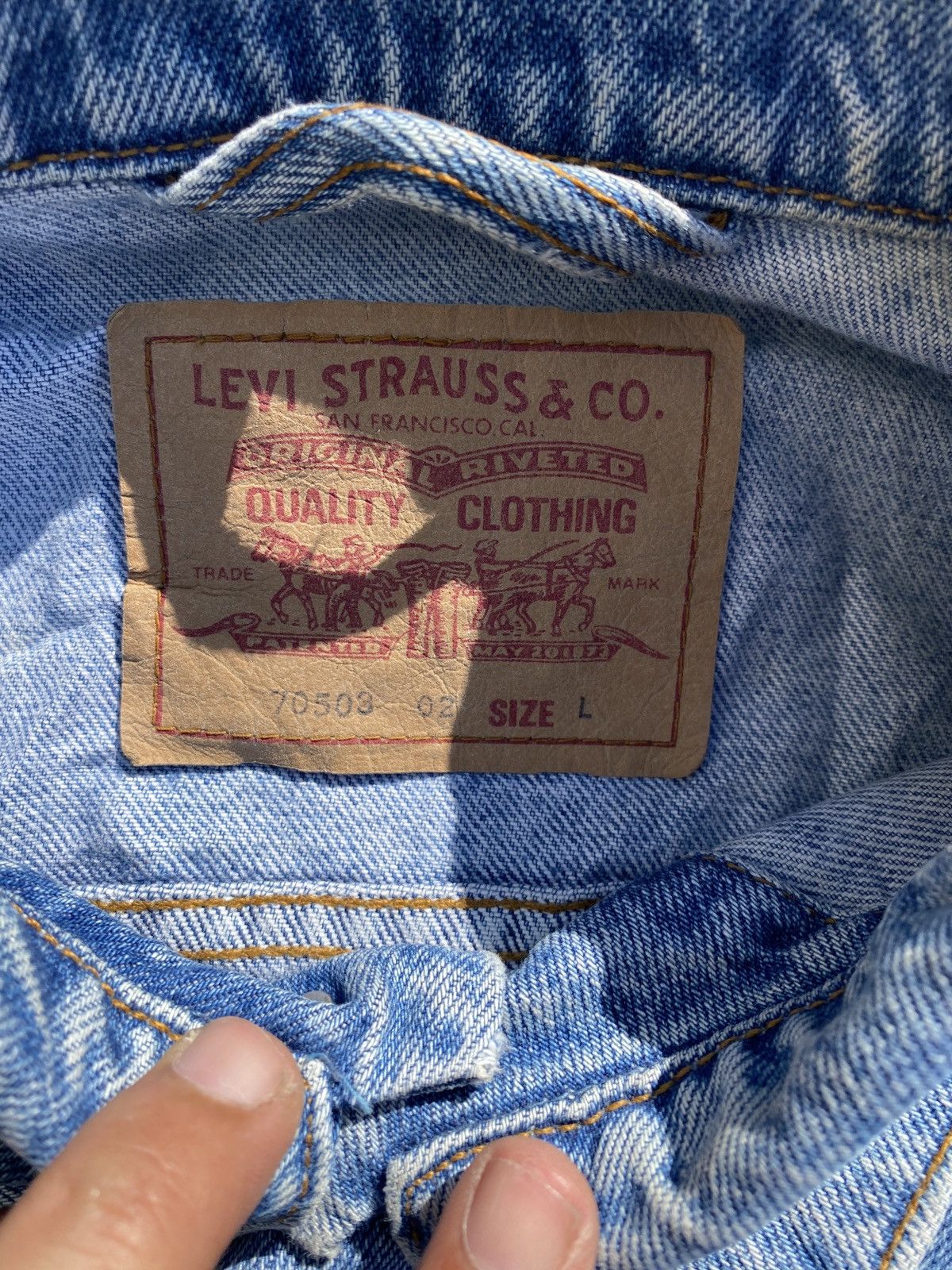Levi's Vintage Clothing Vintage Levis Denim Jacket Size US L / EU 52-54 / 3 - 15 Thumbnail