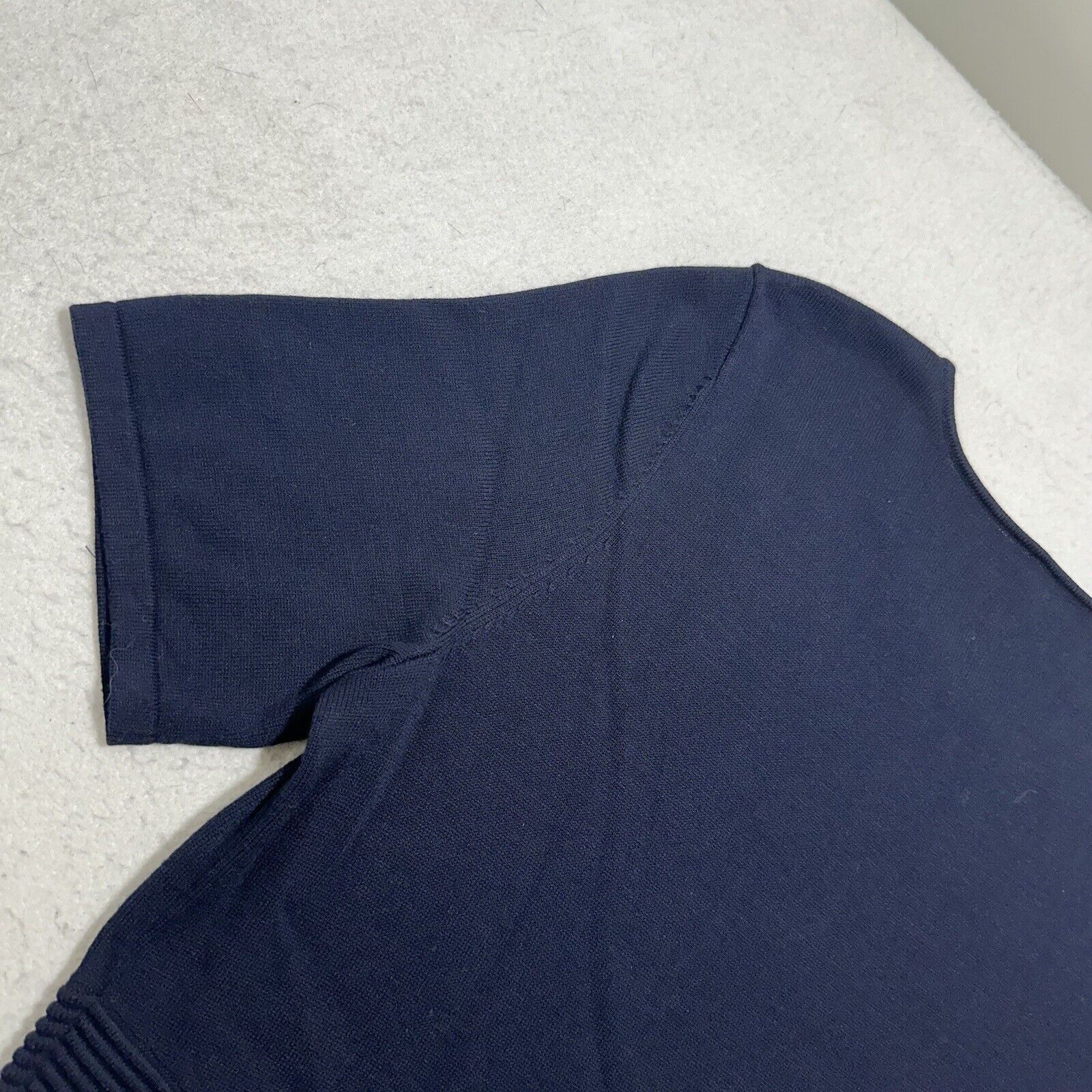 Other Talbots 1X Short Sleeve Navy Blue Heavyweight Knit Top Size XL / US 12-14 / IT 48-50 - 13 Thumbnail