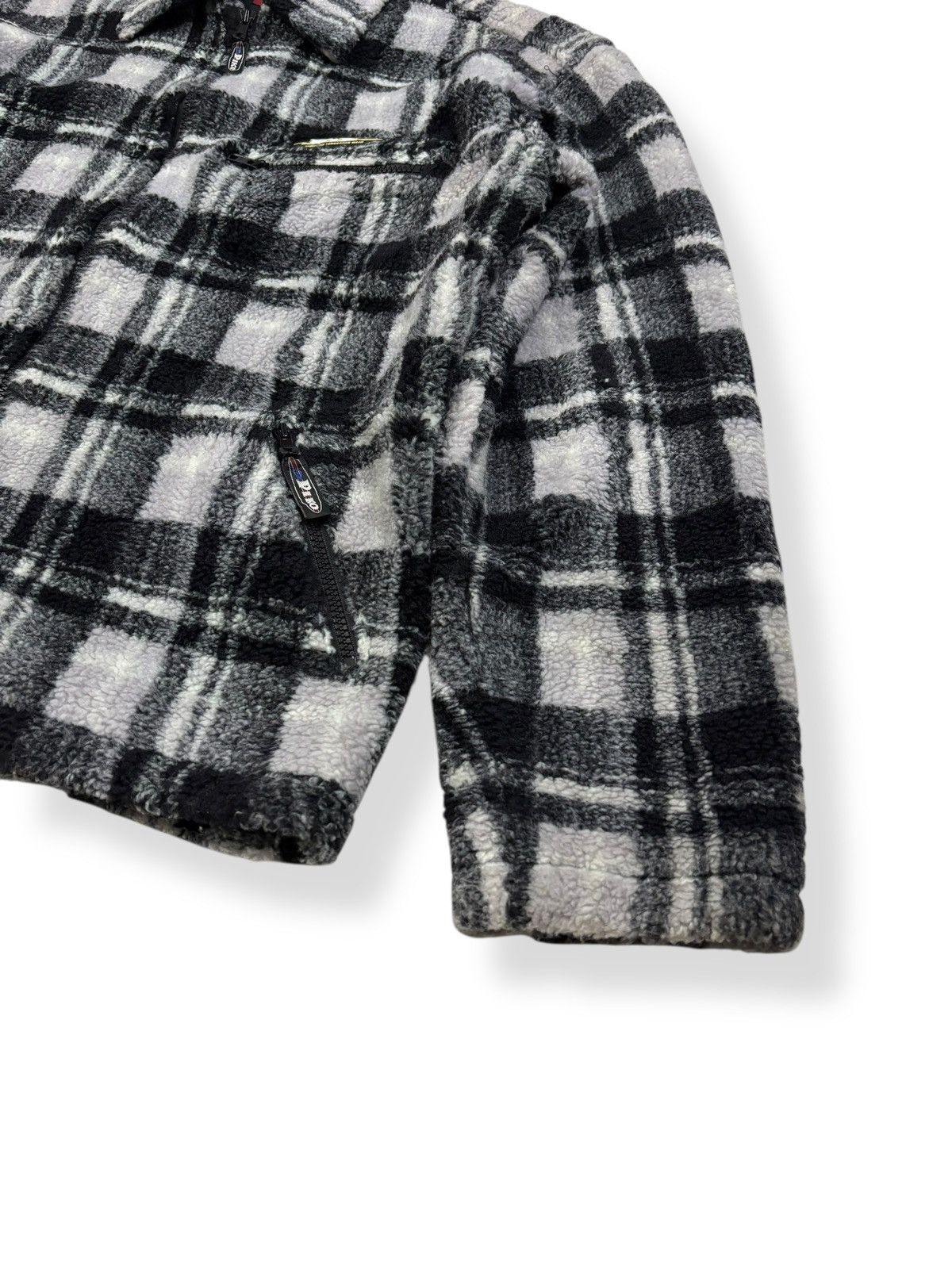 Vintage Piko Hawaiian Plaid Fleece Zipper Gorpcore Jacket