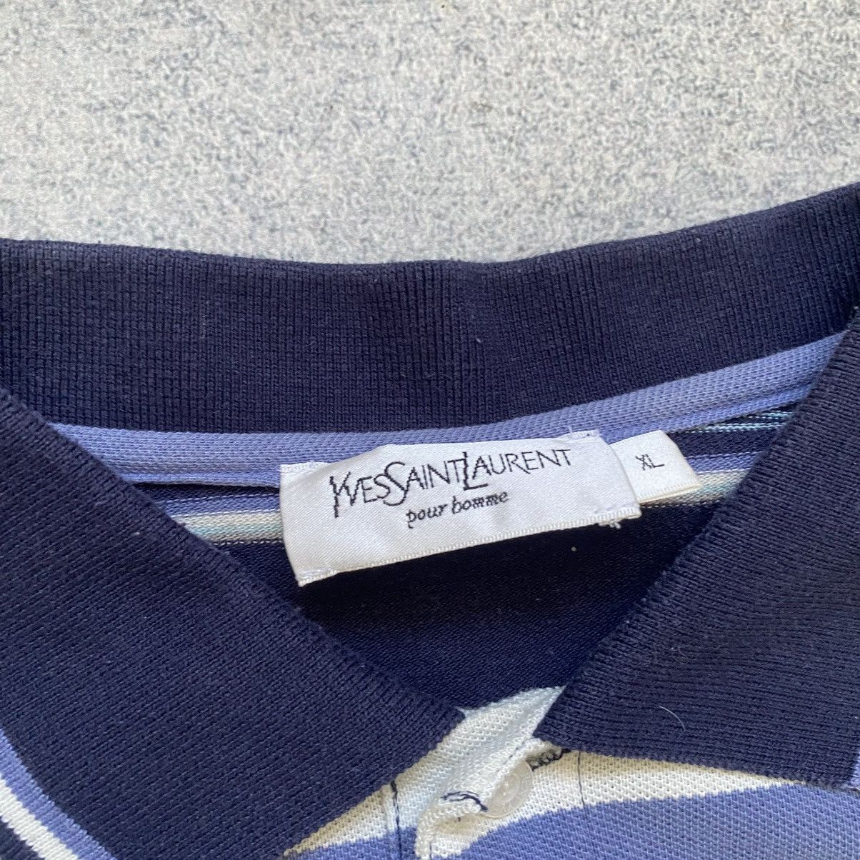 Yves Saint Laurent Vintage Yves Saint Laurent YSL Polo T Shirt Luxury Blue Size US XL / EU 56 / 4 - 5 Thumbnail