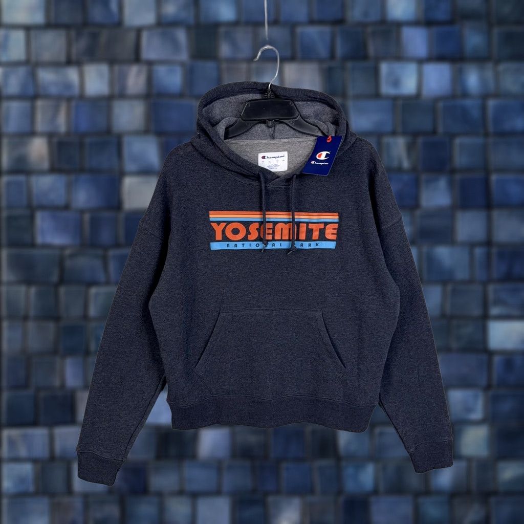Champion Champion Hoodie Adult Medium Gray Yosemite National Park Graphic Fleece Pullover Size US M / EU 48-50 / 2 - 1 Thumbnail