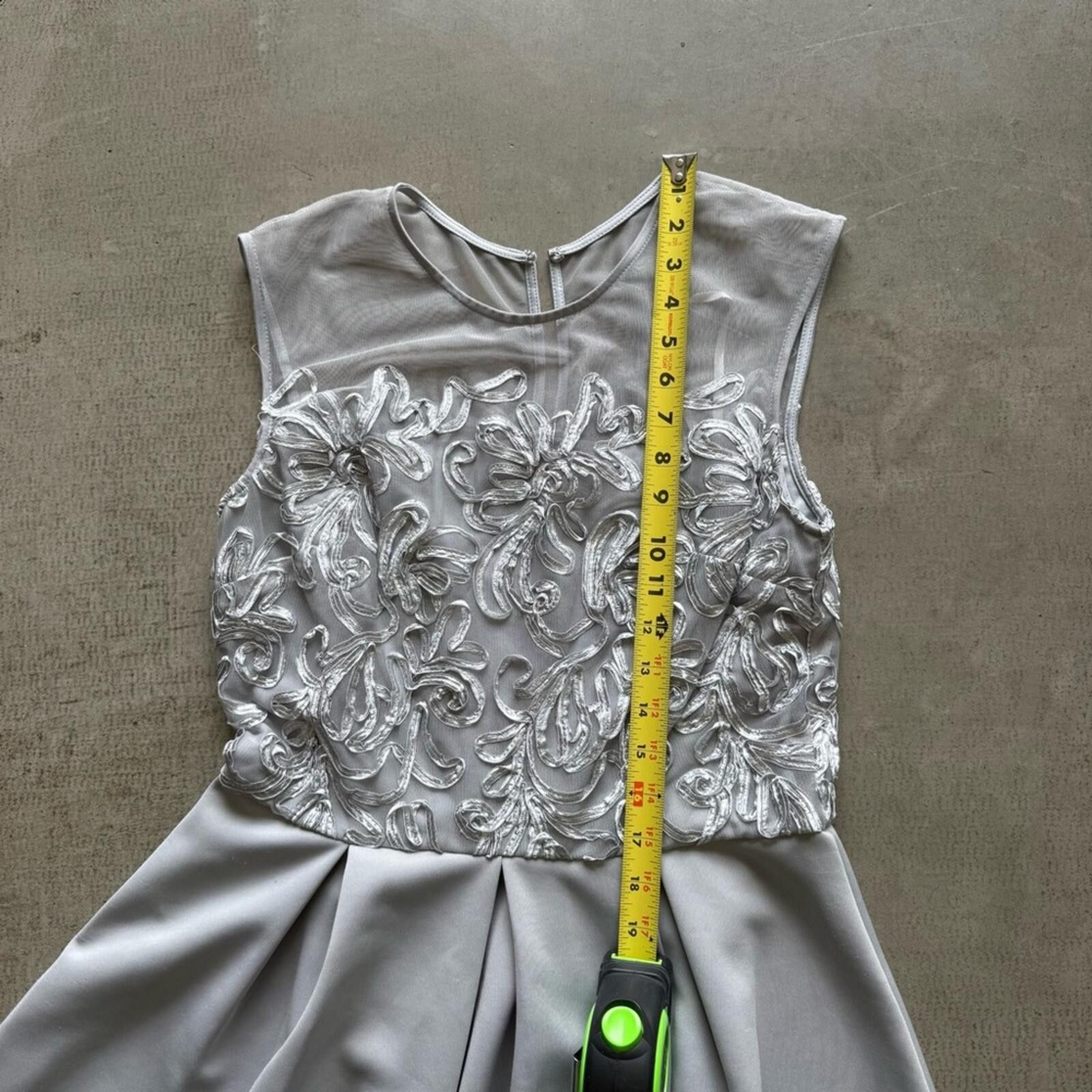 Other SD Collection / Pleated A-Line Dress / Silver Gray Size M / US 6-8 / IT 42-44 - 6 Thumbnail