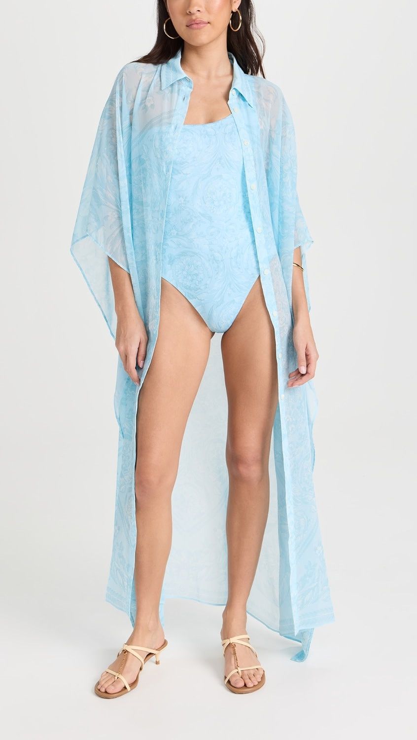 Versace o1s22i1n1024 Size: 3 / One Piece Swimsuit in Light Blue Size ONE SIZE - 4 Thumbnail