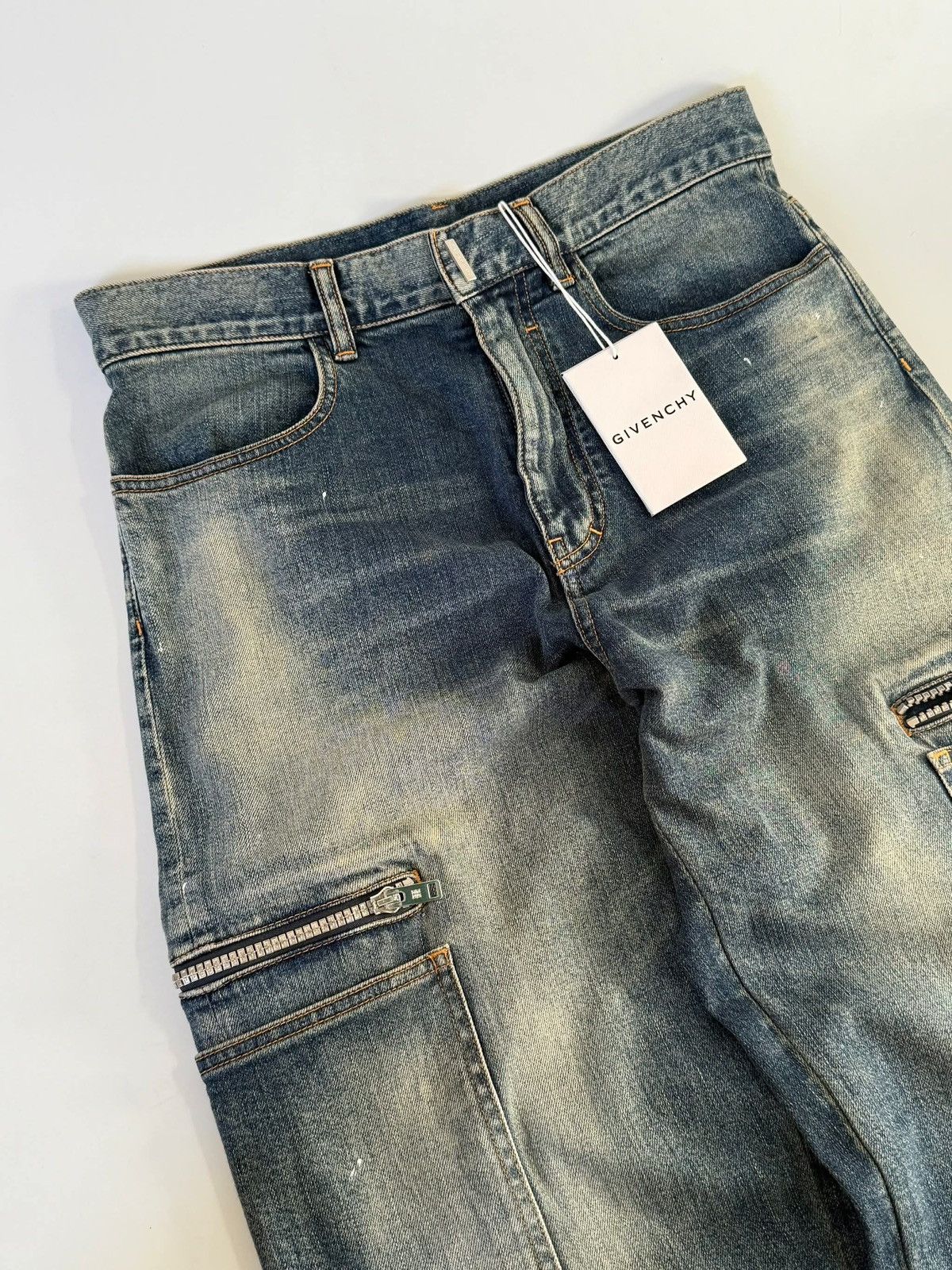 Givenchy Givenchy Straight Leg Cargo Jeans Size US 27 - 3 Thumbnail