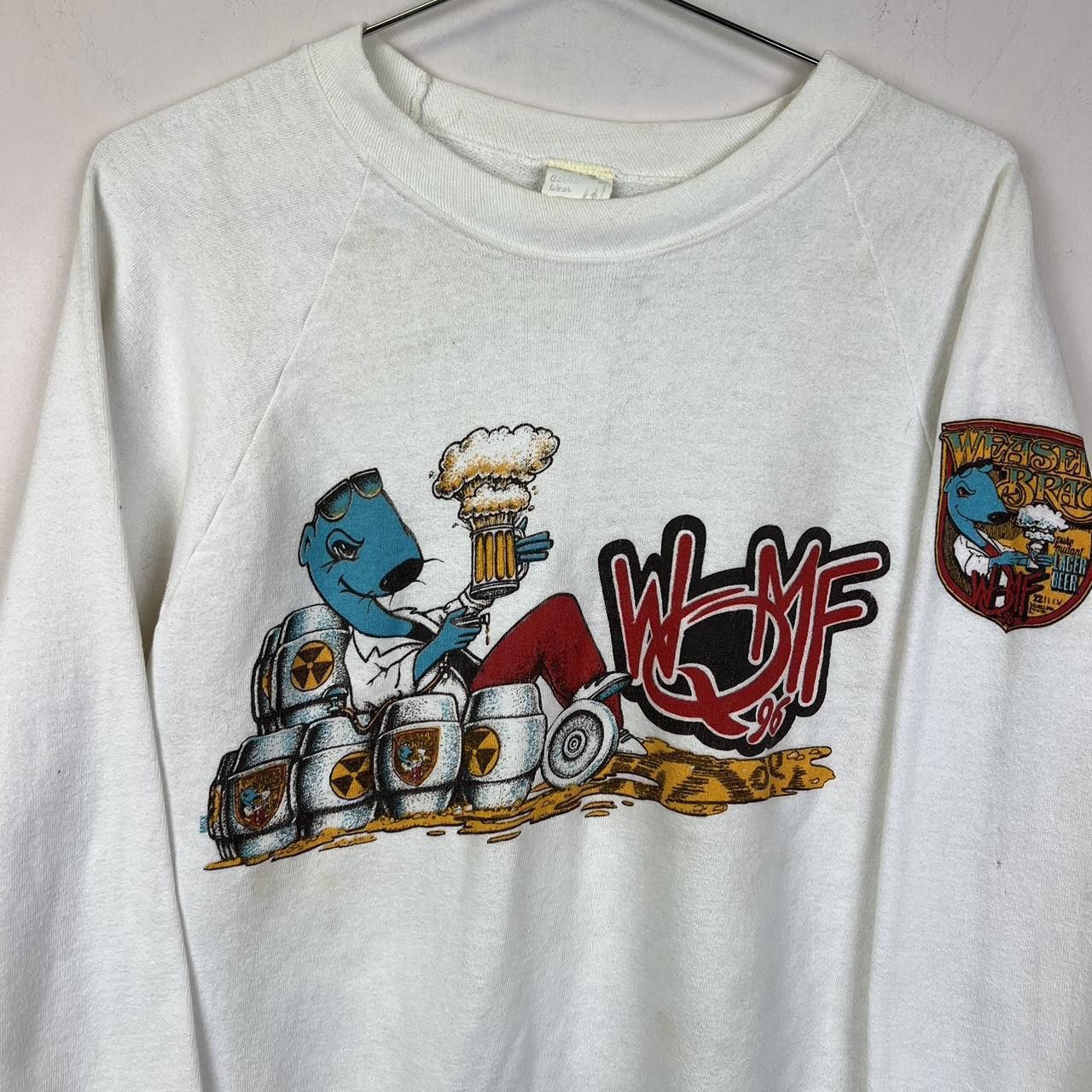 Designer Vintage Weasel Bräu Sweatshirt - Unique Cartoon Design 80s Size US M / EU 48-50 / 2 - 2 Thumbnail