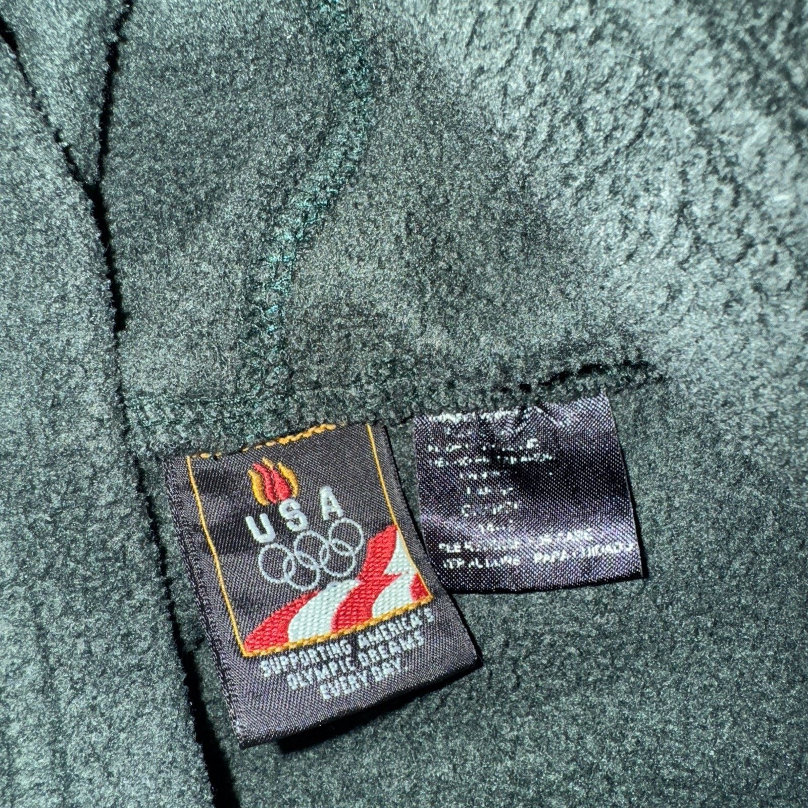 Vintage Vintage USA Olympic Fleece Pull Over Hoodie Green 20x25 Size US S / EU 44-46 / 1 - 3 Thumbnail