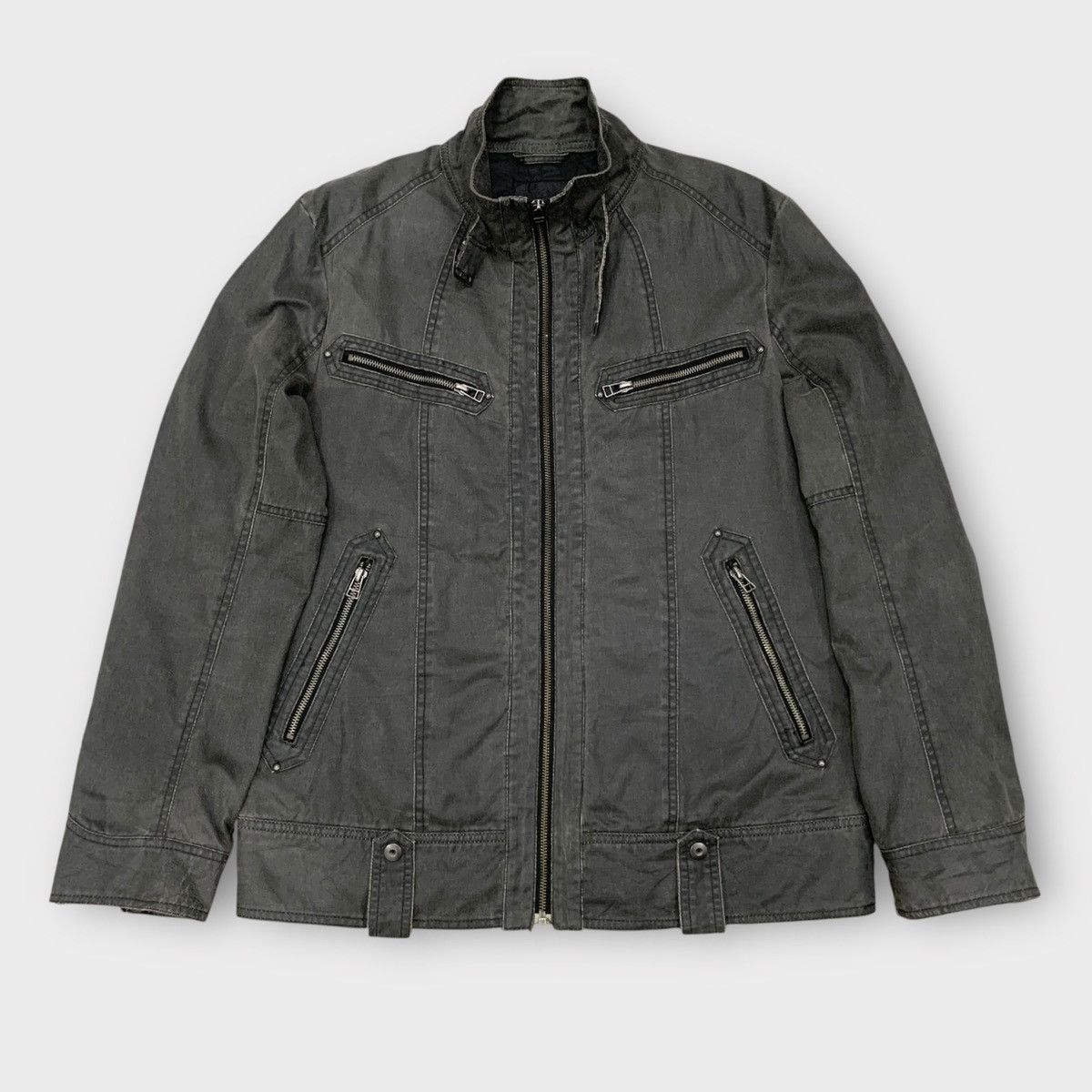 Mossimo MOSSIMO STAND COLLAR BIKER JACKET MULTIPOCKET MILITARY Size US M / EU 48-50 / 2 - 3 Thumbnail