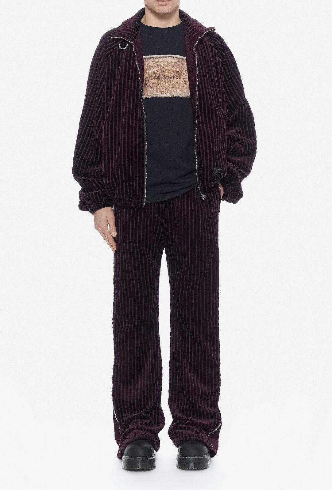 Acne Studios Last Acne Studios Preko Burgundy Corduroy Zip Trousers Size US 32 / EU 48 - 4 Thumbnail