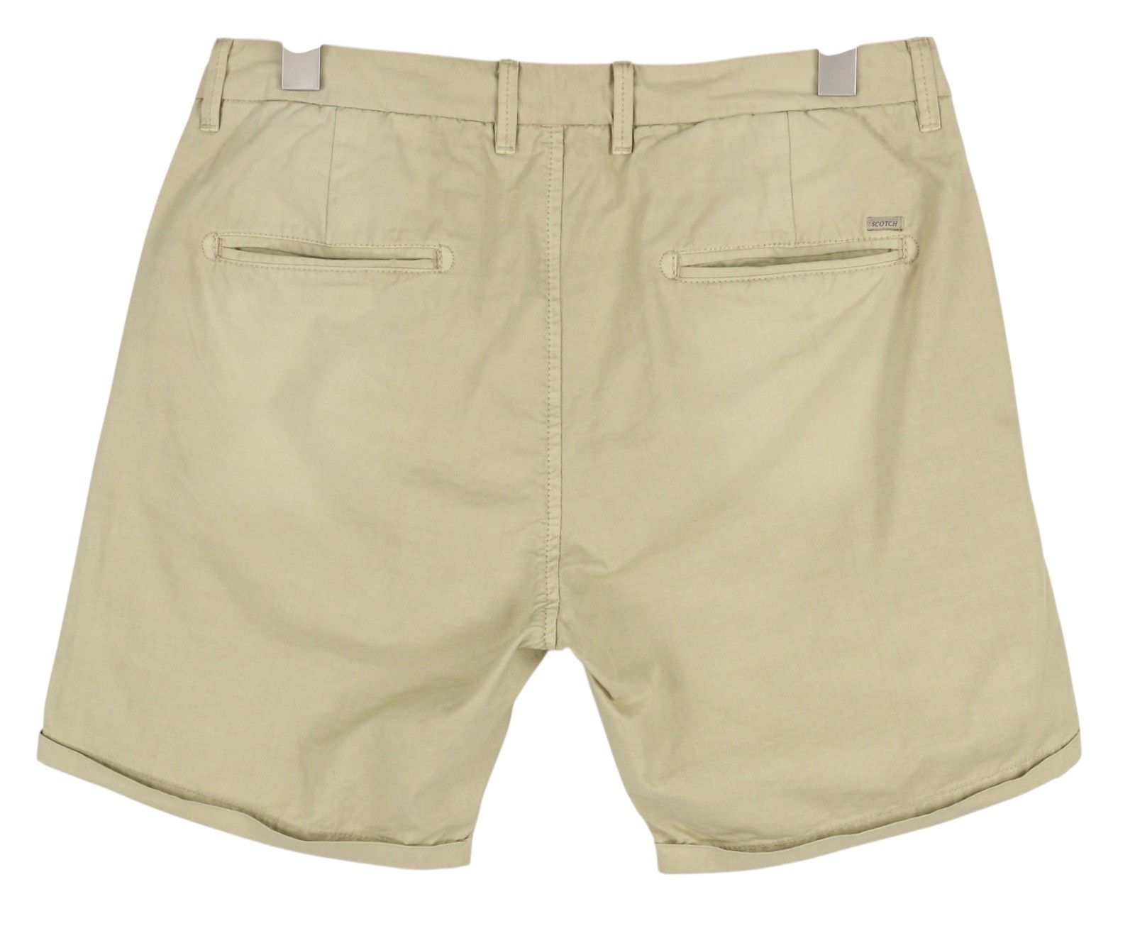 Scotch & Soda W29 Chino Washed Brown Turn-Up Zip Fly Logo 84179 Size US 29 - 2 Thumbnail