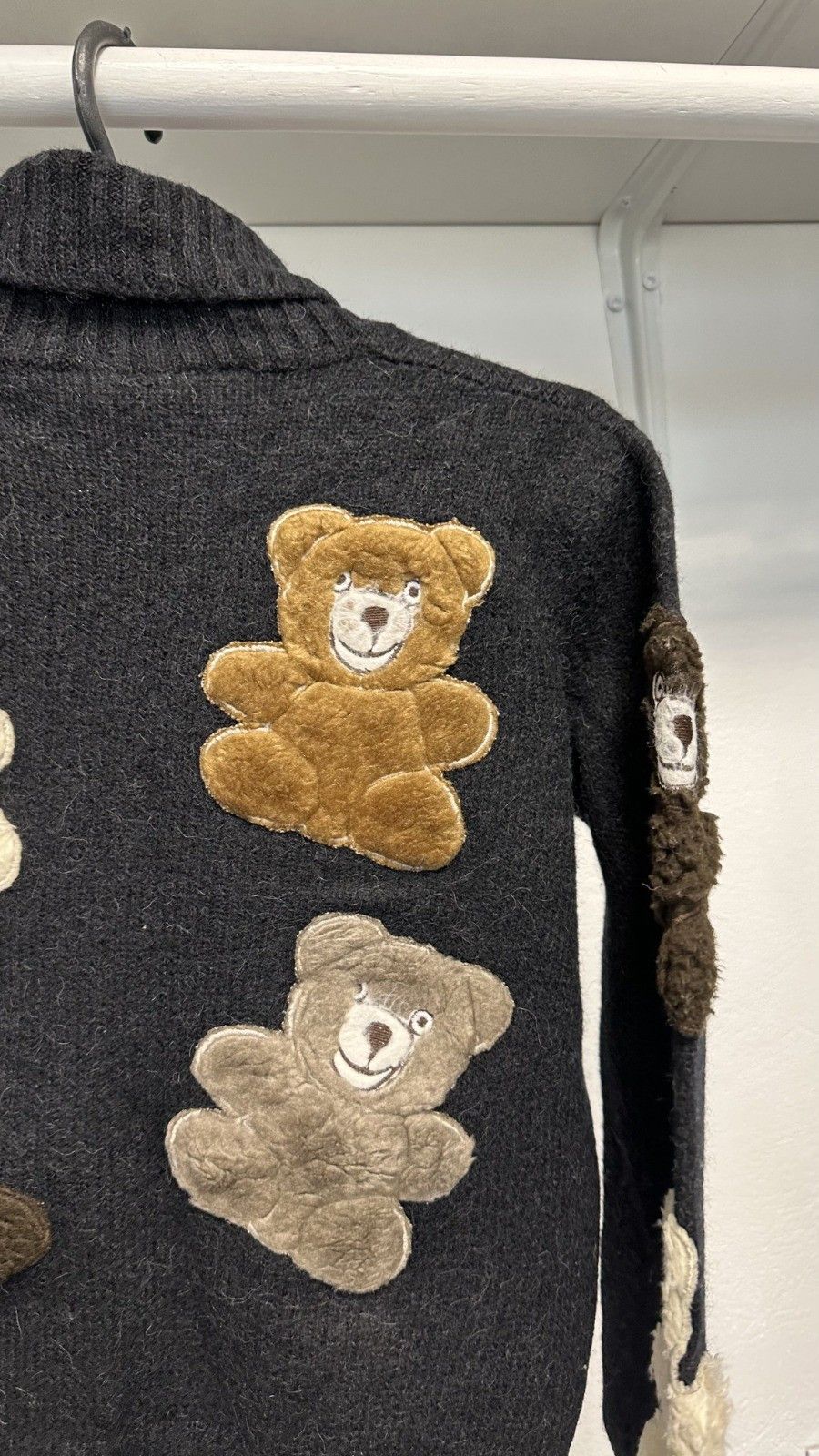 Moschino Archival Moschino Couture 90s Runway Teddy Bear Knit Sweater Size US XS / EU 42 / 0 - 10 Thumbnail