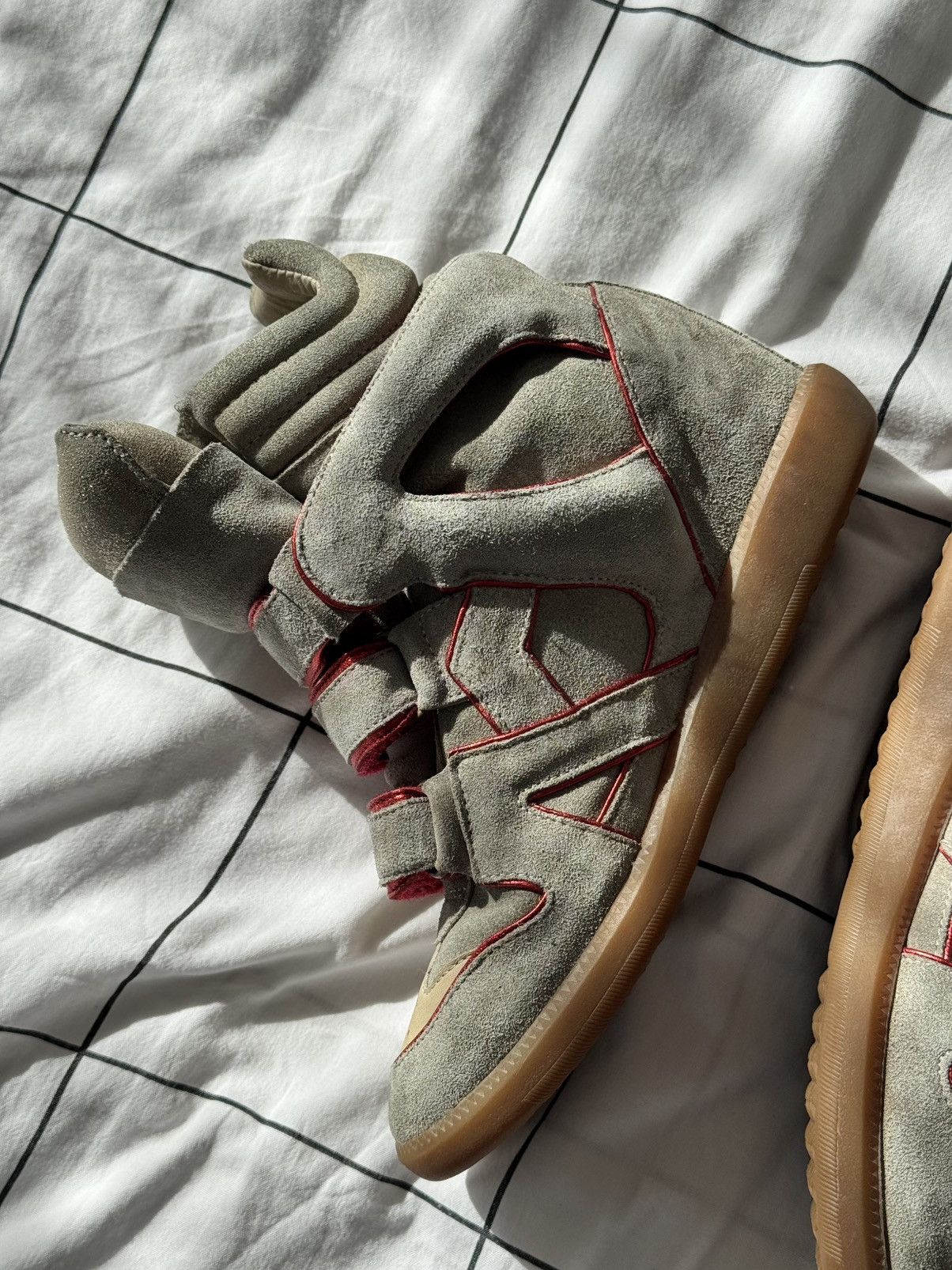 Isabel Marant Rare Isabel Marant Bekett sneakers shoes beige Suede Wedge Size US 7 / IT 37 - 11 Thumbnail
