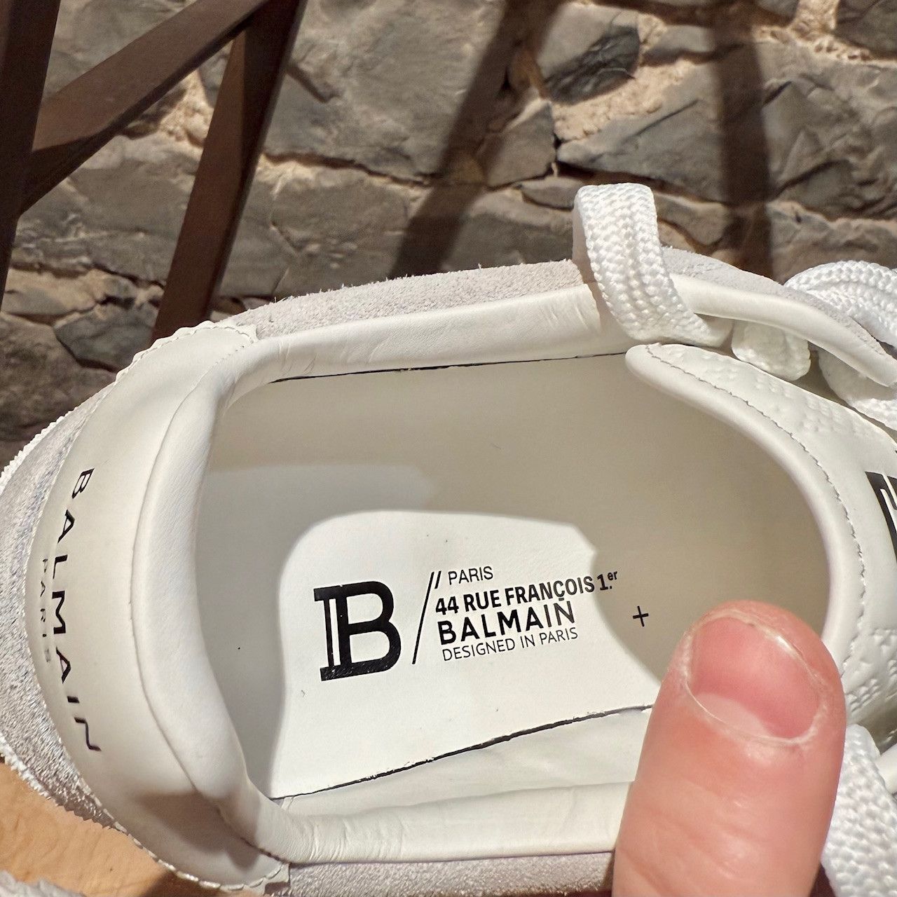 Balmain Balmain Grey Suede Swan Logo Low-top Sneakers Size US 8 / EU 41 - 11 Thumbnail