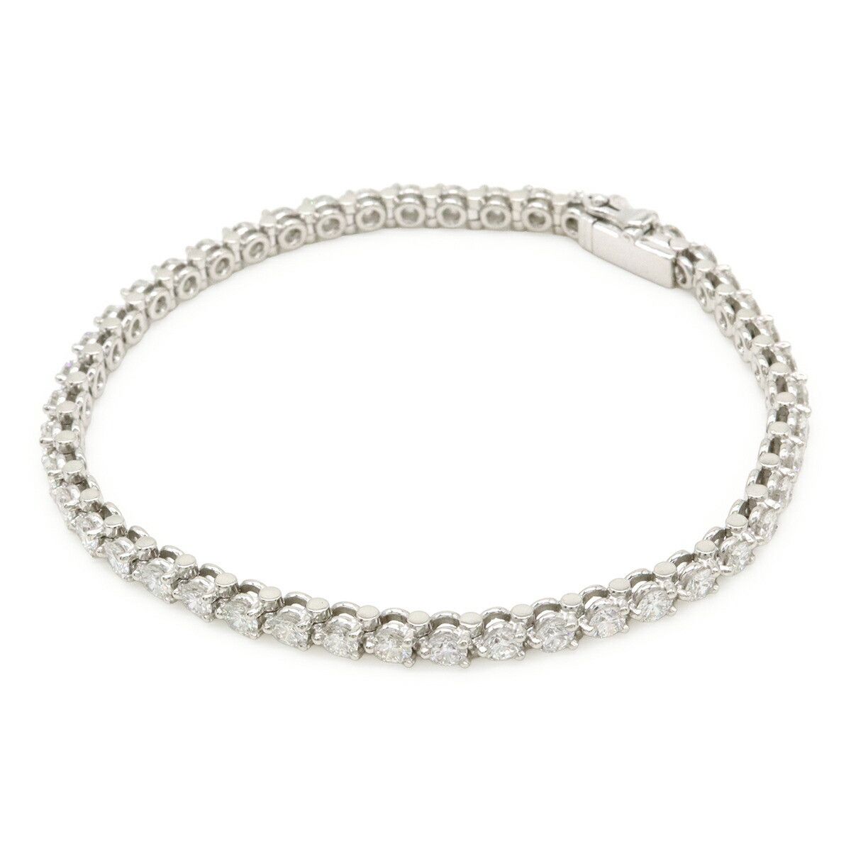 Cartier Cartier Cartier Tennis Bracelet Pt950 Platinum Diamond Bracelet Size 17 Precious Metal Bracelet DUTY FREE for USA Size ONE SIZE - 1 Thumbnail