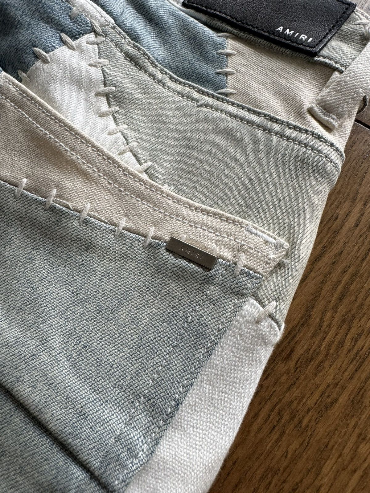 Amiri Amiri Jeans Patchwork Stitched Skinny Denim Size US 32 / EU 48 - 12 Thumbnail