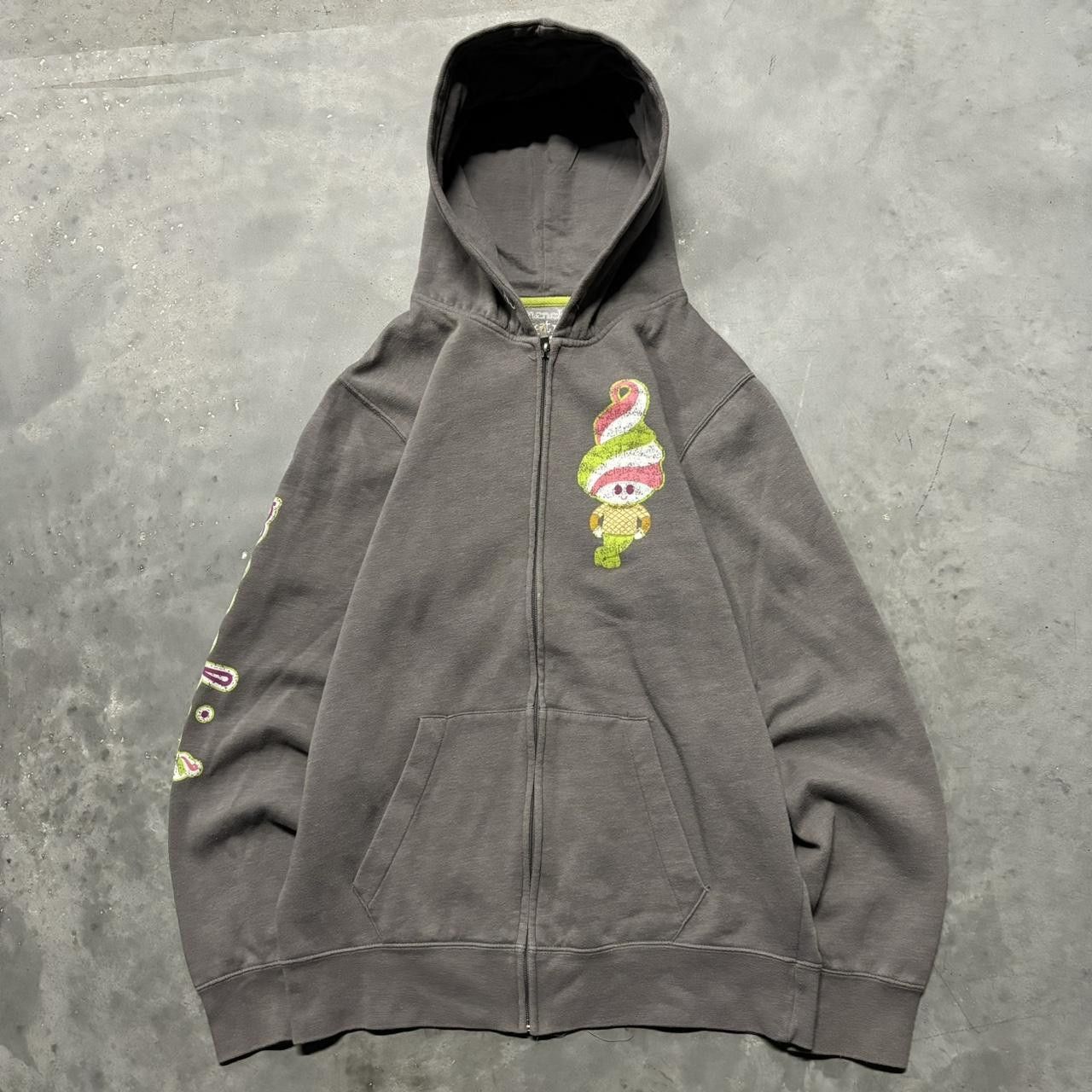 Japanese Brand × Vintage Crazy Vintage Y2K/2000e Cute Menchie’s Ice Cream Cyber Zip Up Hoodie! Size US L / EU 52-54 / 3 - 1 Thumbnail