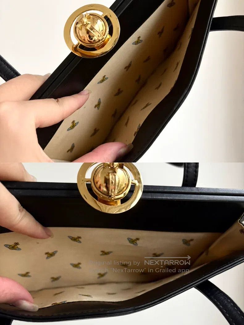 Vivienne Westwood Vivienne Westwood size os Vintage Black Saturn Shoulder Bag Size ONE SIZE - 6 Thumbnail