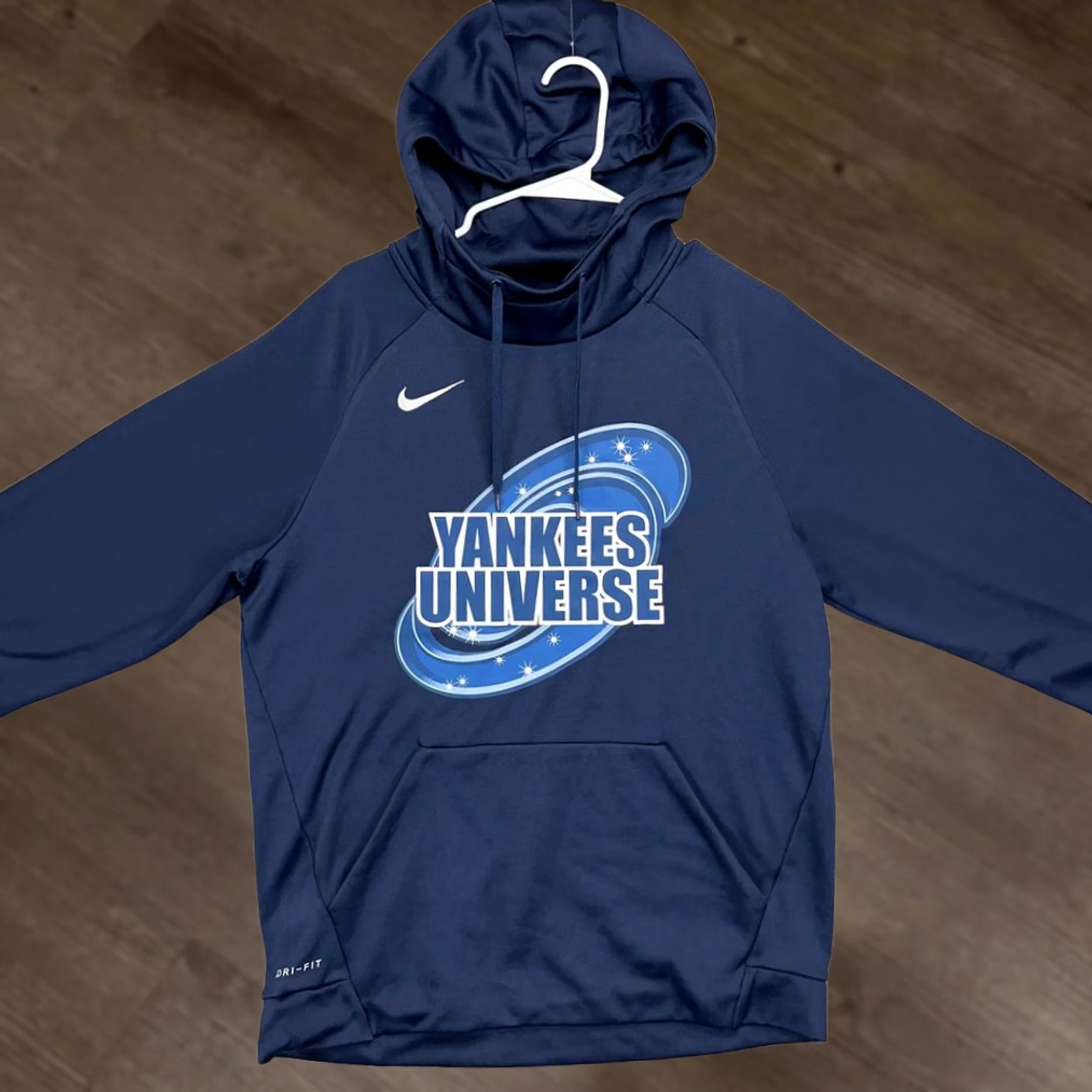 Nike Nike Dri-Fit Sweatshirt Hoodie Yankees Mens Medium Blue Pullover Pocket Sweatshirt Size US M / EU 48-50 / 2 - 1 Thumbnail